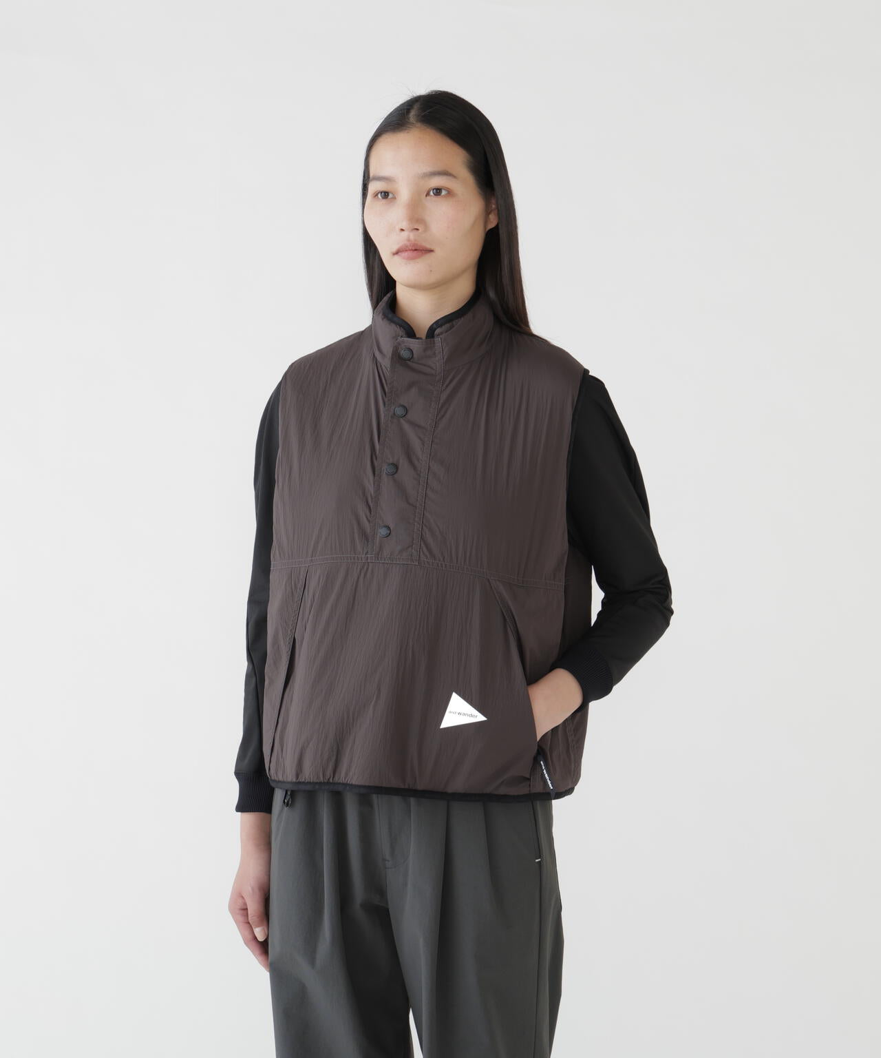 reversible boa vest | リバーシブル ボア ベスト | and wander