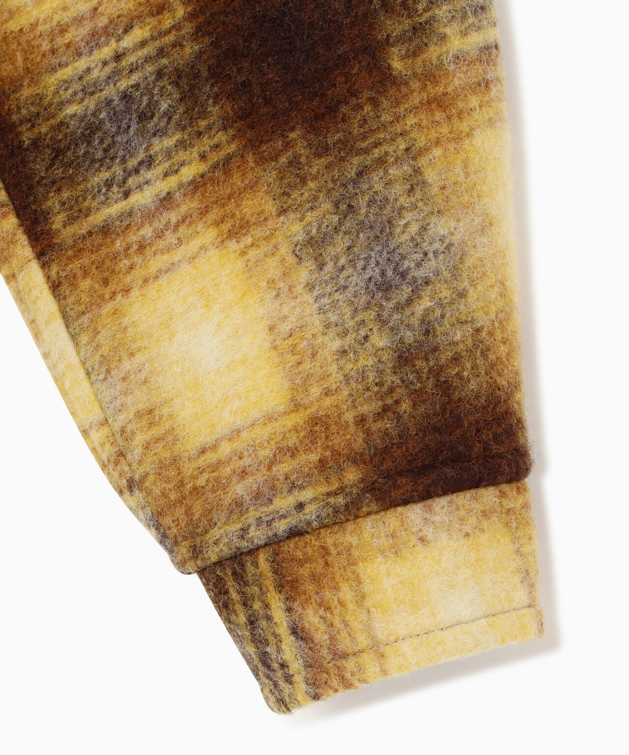wool shaggy check zip jacket | ウール シャギー チェック ジップ