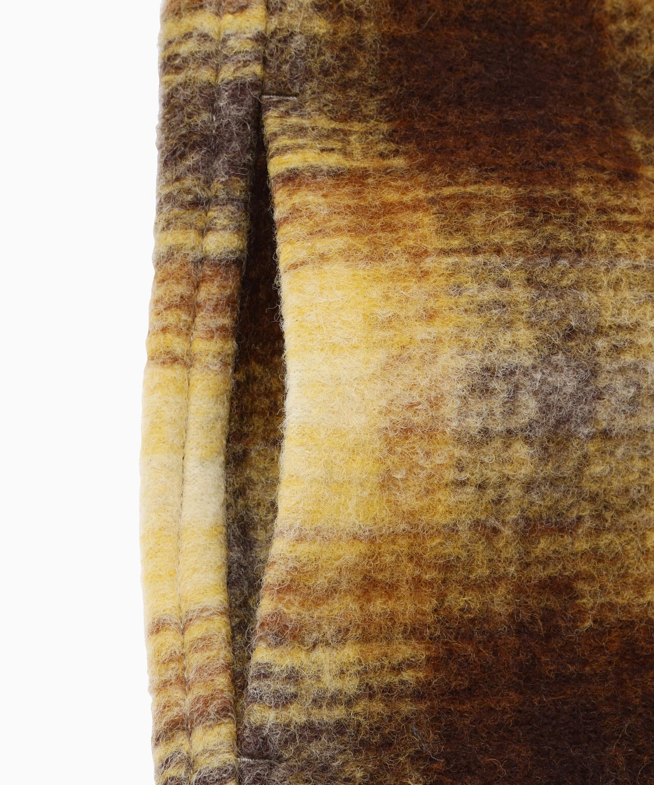 wool shaggy check zip jacket | ウール シャギー チェック ジップ