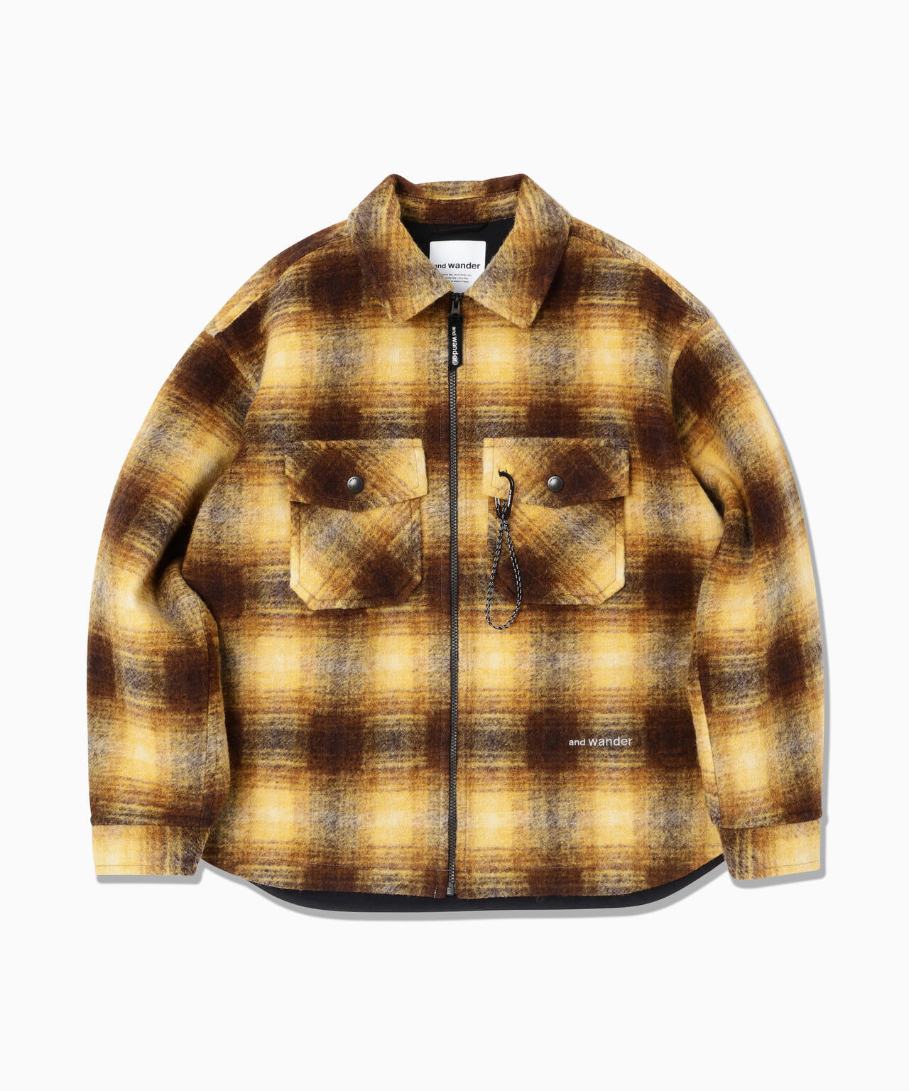 eaphi WOOL LIKE CHECK JACKET【新品未使用】 wool shaggy check zip jacket | ウール シャギー チェック ジップ