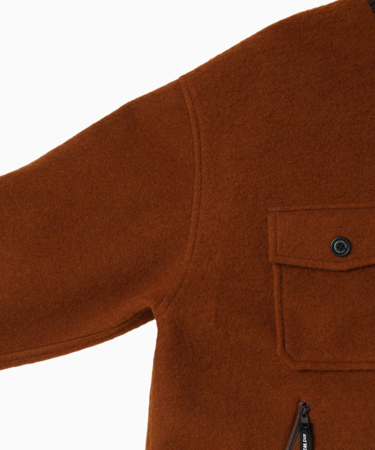 wool shaggy jacket long