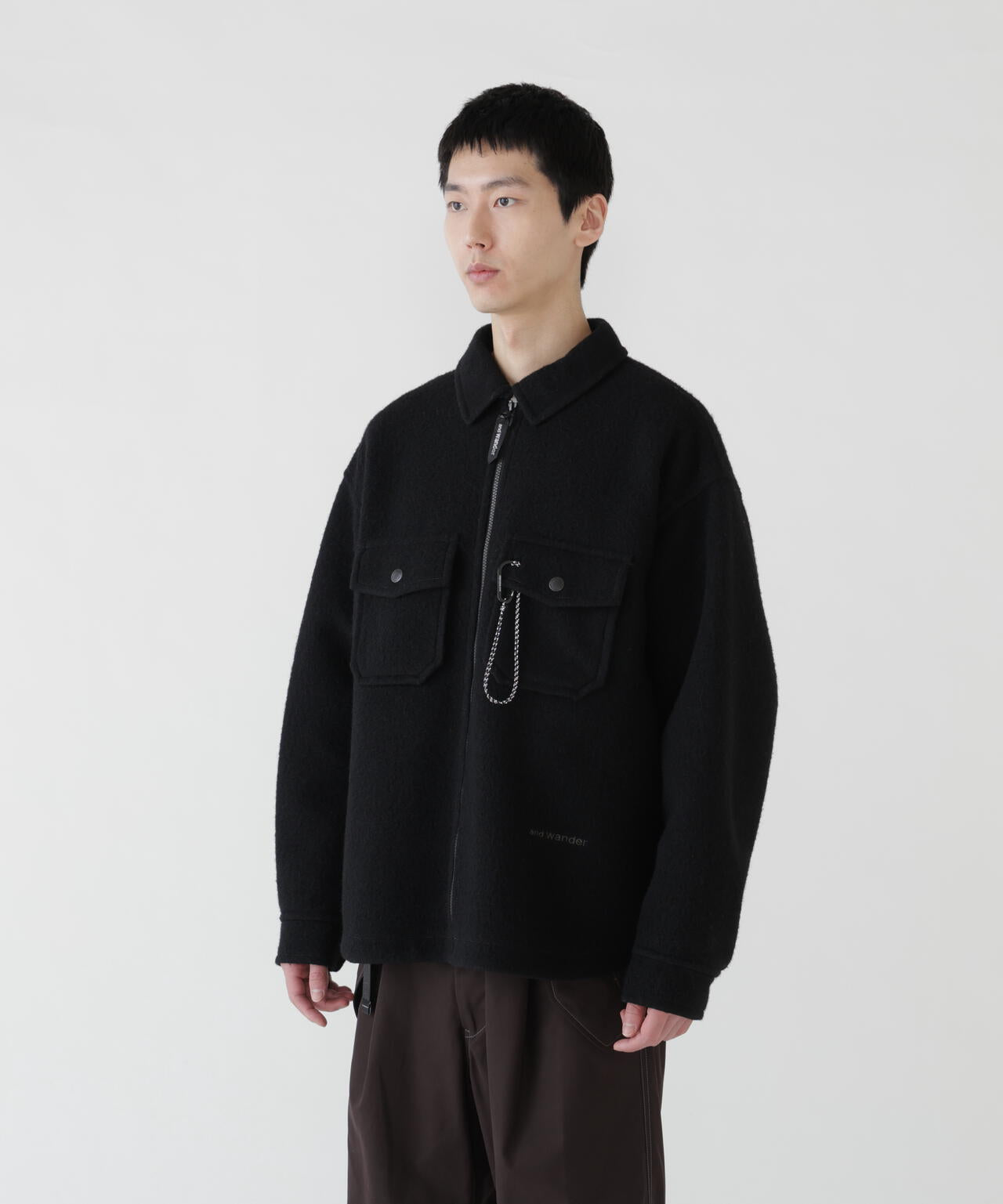 wool shaggy zip jacket | ウール シャギー ジップ ジャケット | and