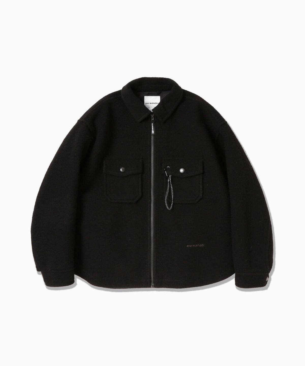 wool shaggy zip jacket
