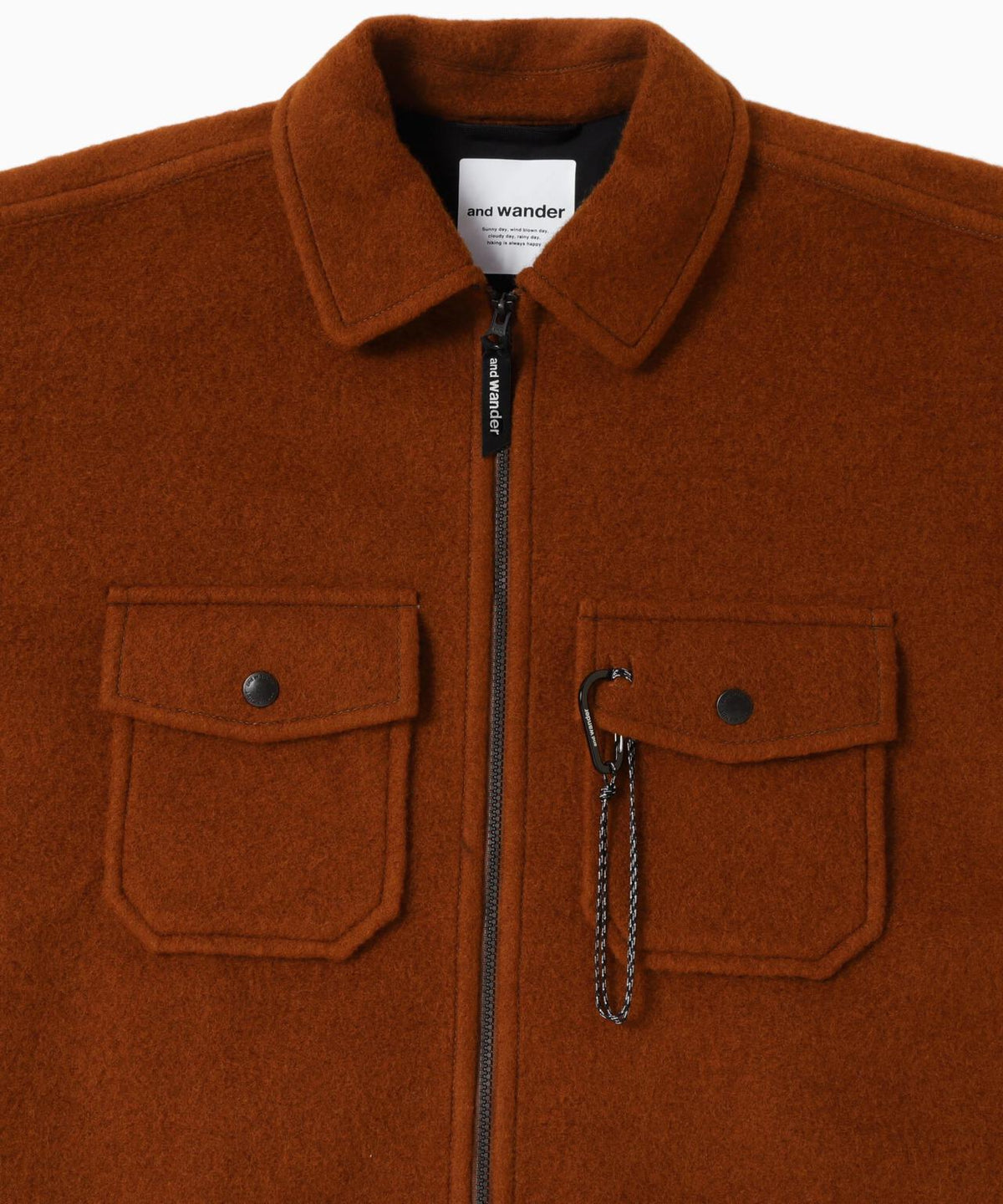 wool shaggy zip jacket