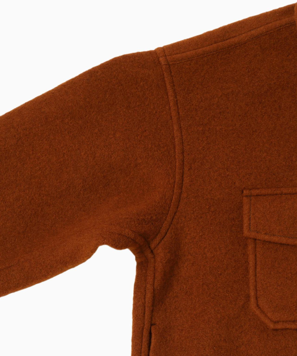 wool shaggy zip jacket