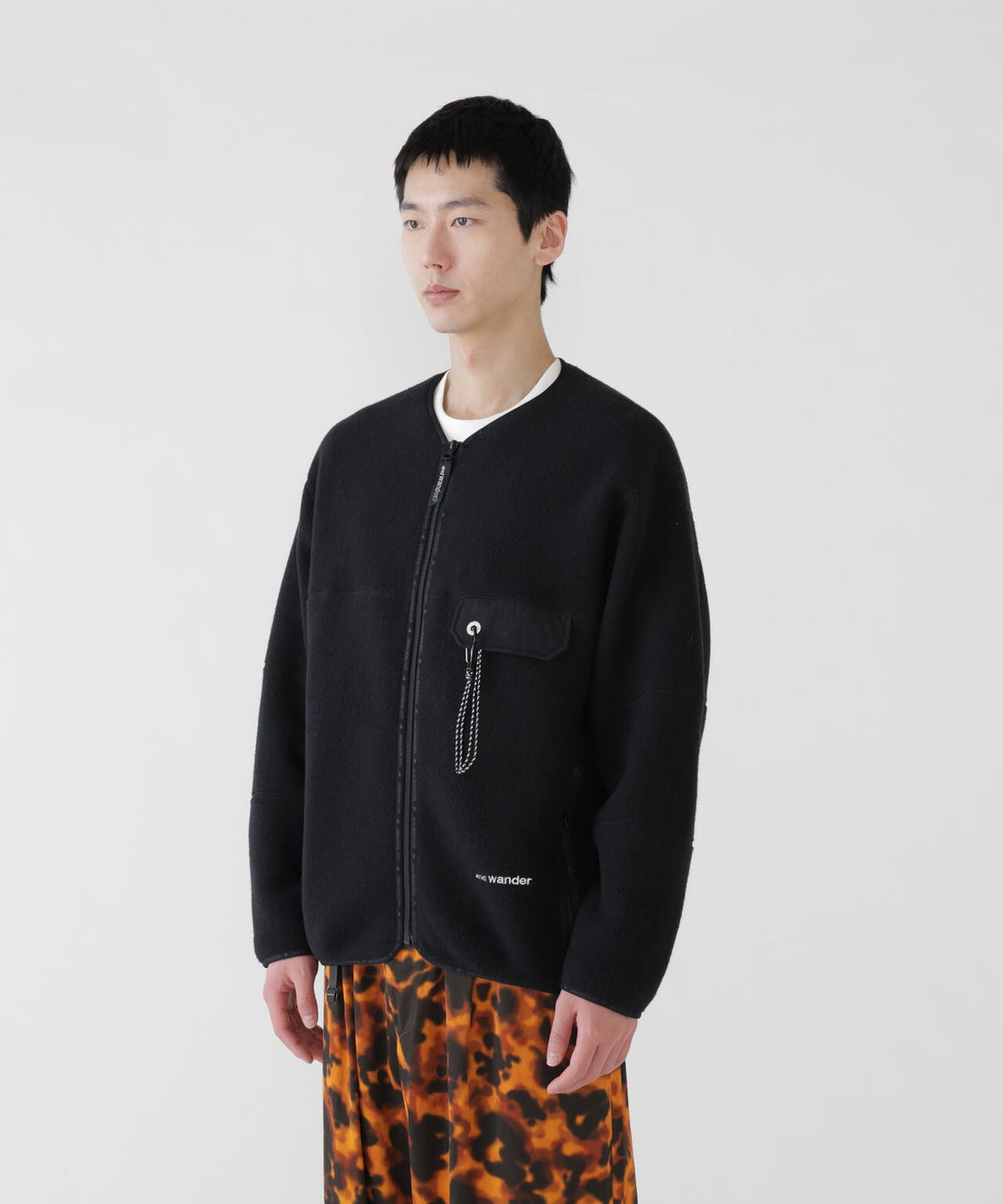 wool fleece cardigan