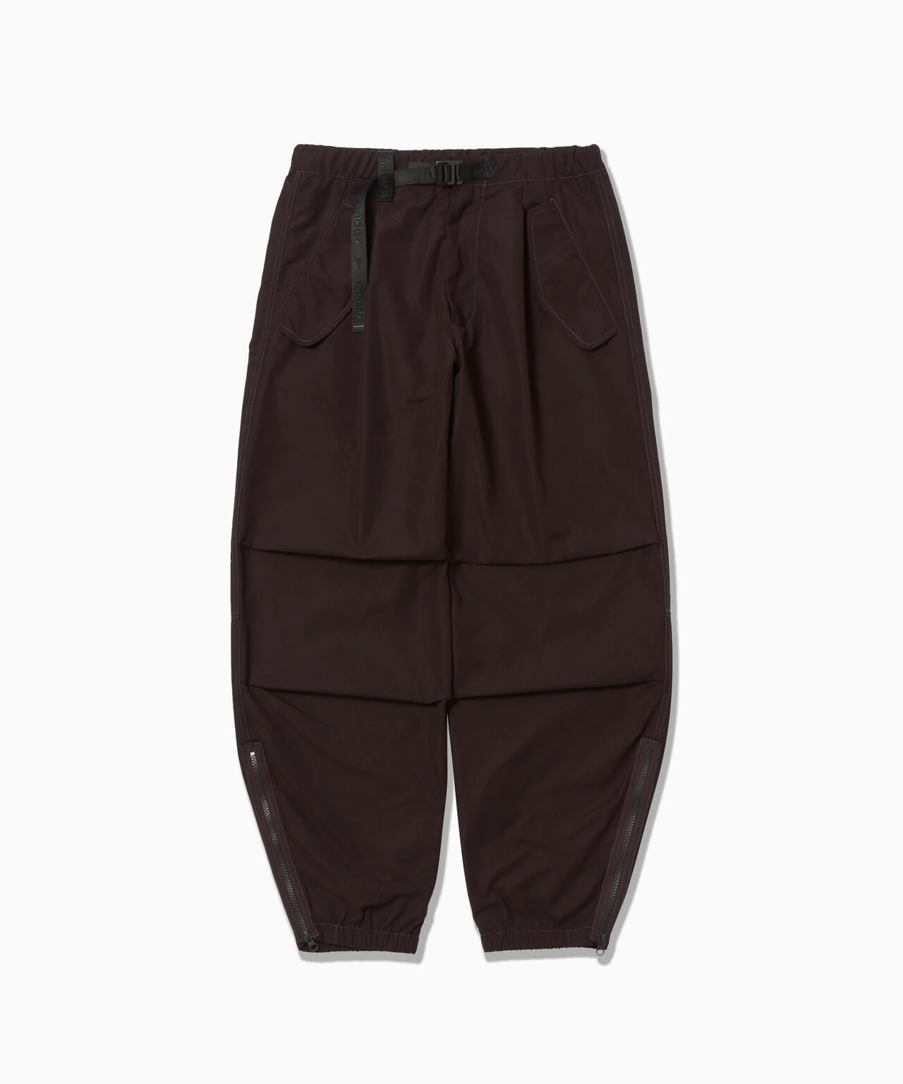 high count cloth side zip hem pants | and wander（アンドワンダー