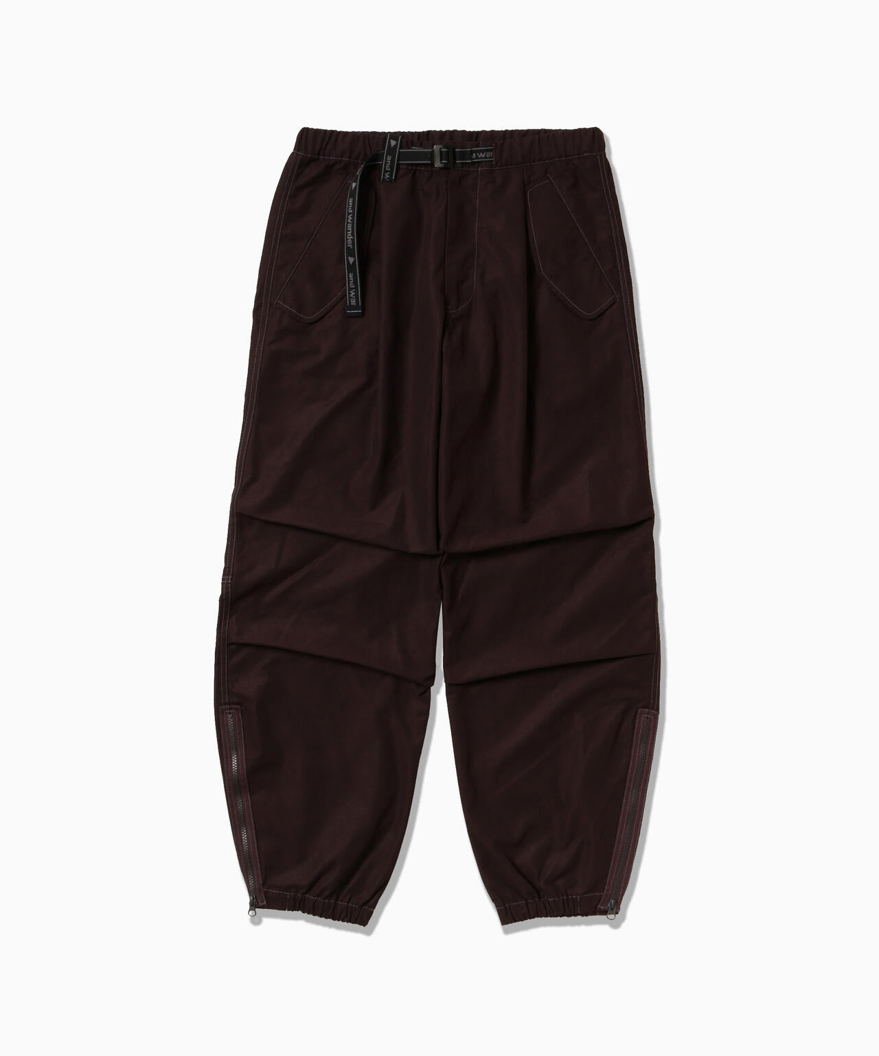 high count cloth side zip hem pants