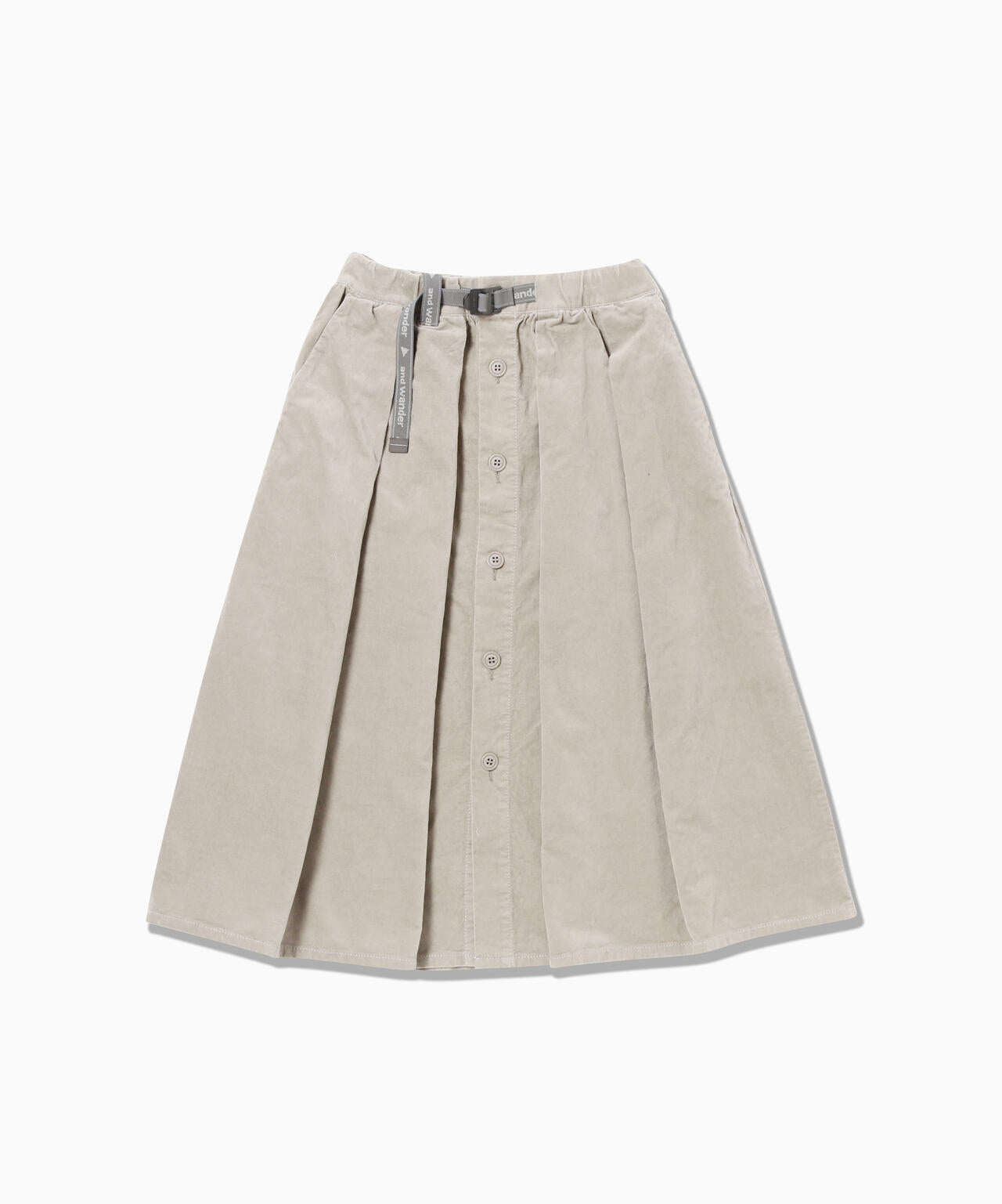 moleskin skirt (W) | モールスキン スカート | and wander（アンド