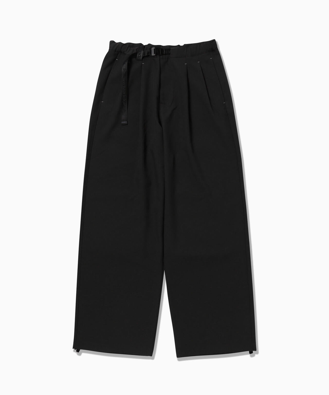 PE melange twill wide pants | ウール ツイル ワイドパンツ | and