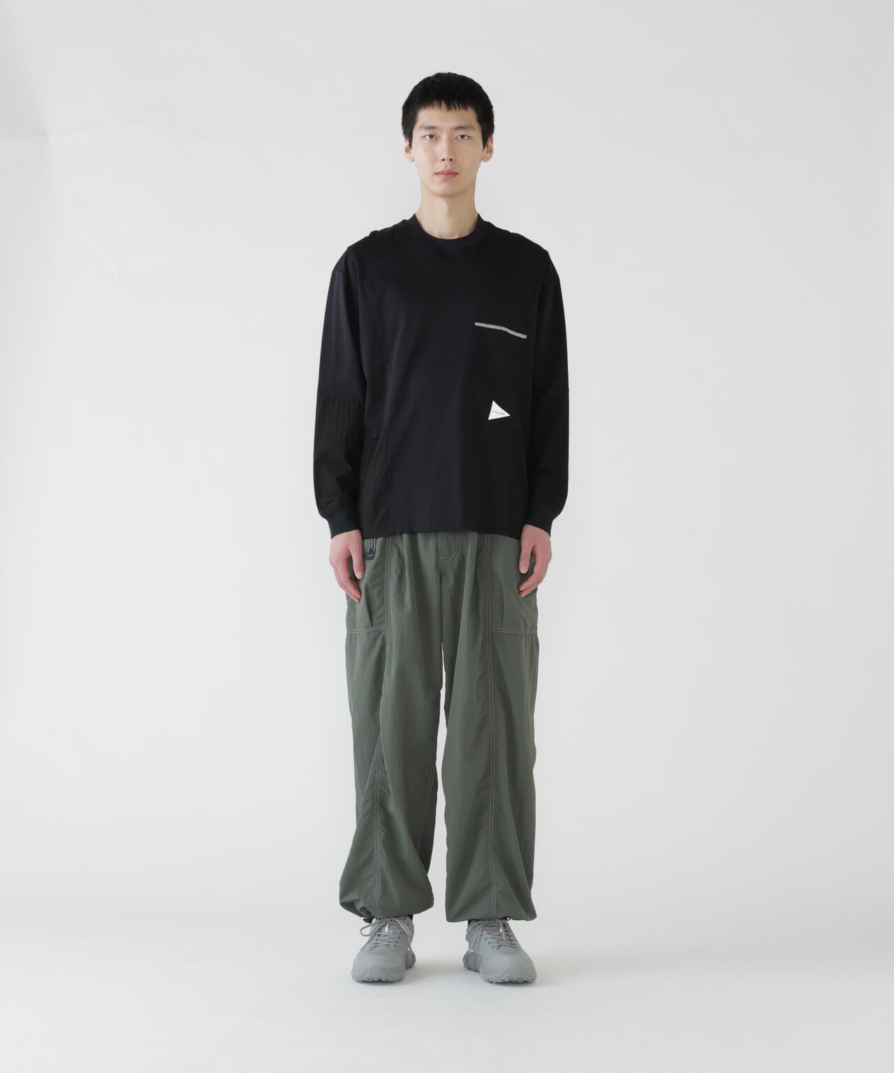paneled combi LS T | and wander（アンドワンダー） ｜【公式】通販