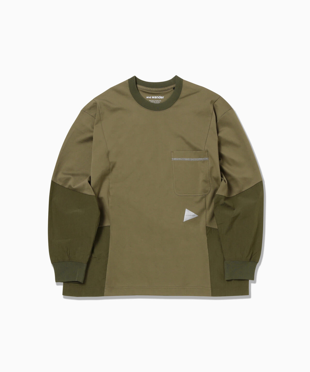 paneled combi LS T | and wander（アンドワンダー） ｜【公式】通販