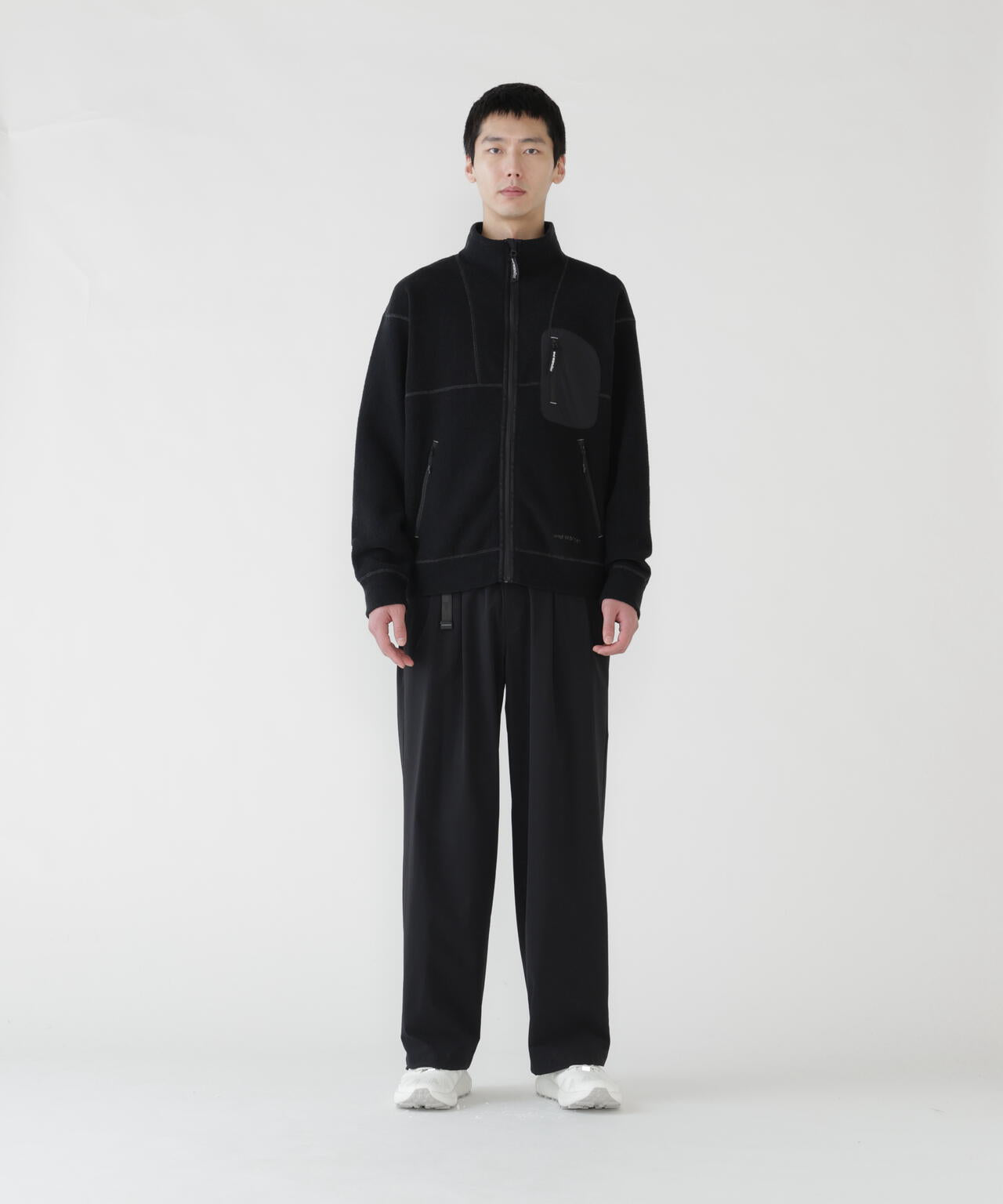 PE warm pile stand zip | and wander（アンドワンダー） ｜【公式
