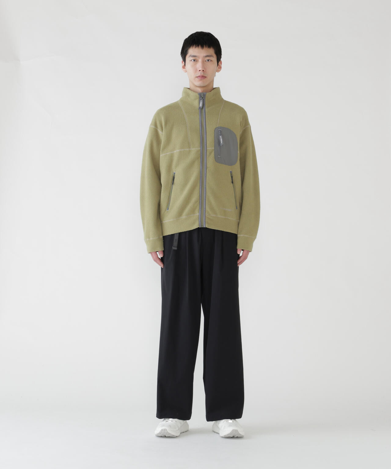 PE warm pile stand zip | and wander（アンドワンダー） ｜【公式