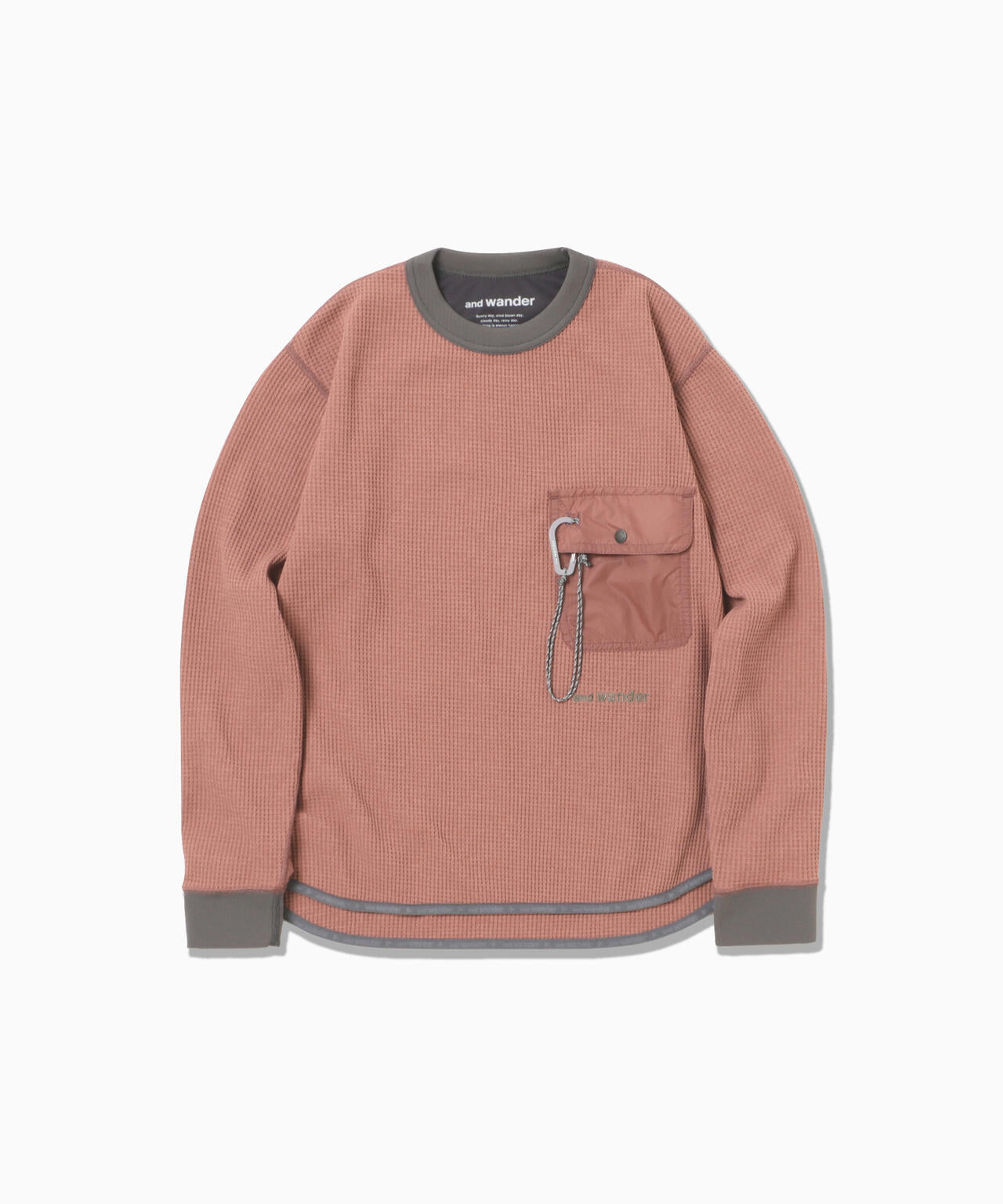 ◆週末値下! アンドワンダー and Wander dryrippullover PE waffle LS T | and wander（アンドワンダー） ｜【公式】通販mix