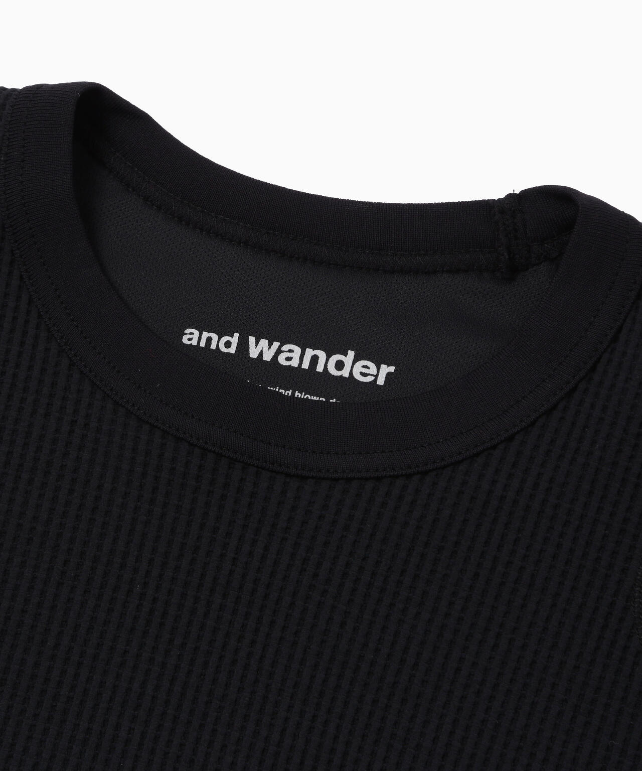 PE waffle short length T (W) | and wander（アンドワンダー