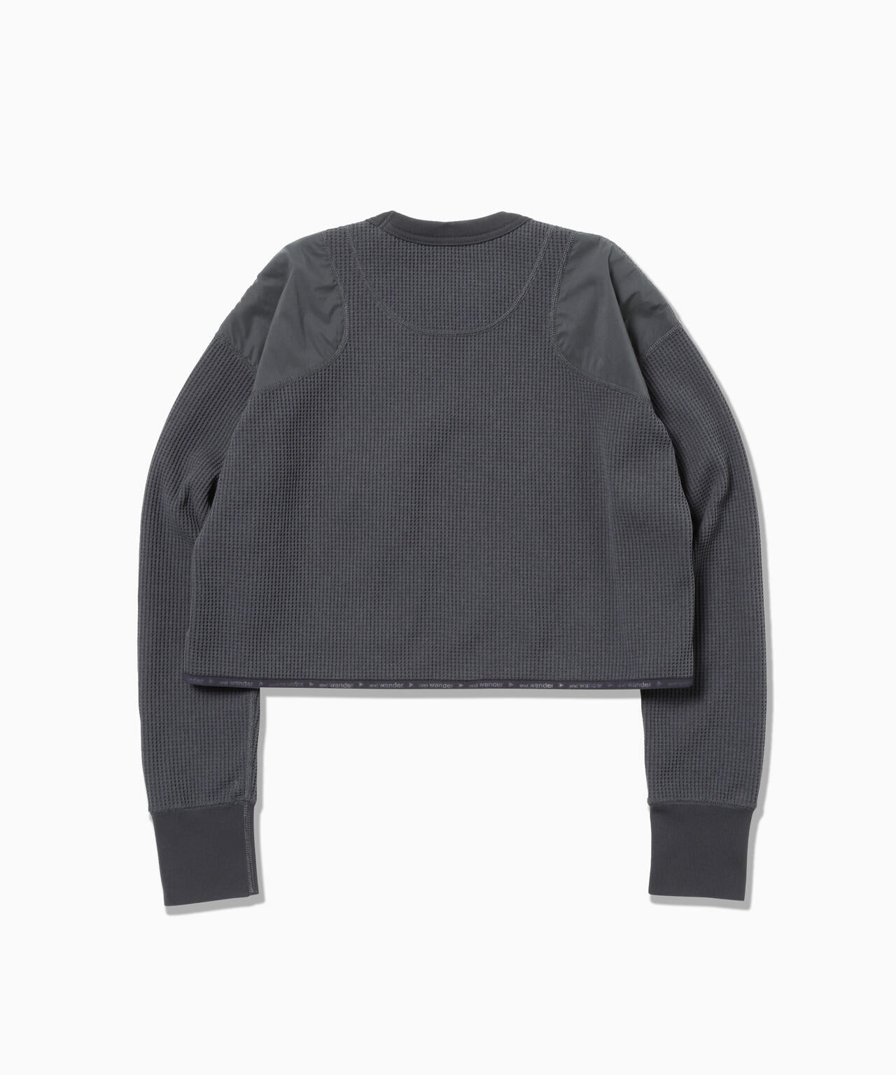 PE waffle short length T (W) | and wander（アンドワンダー