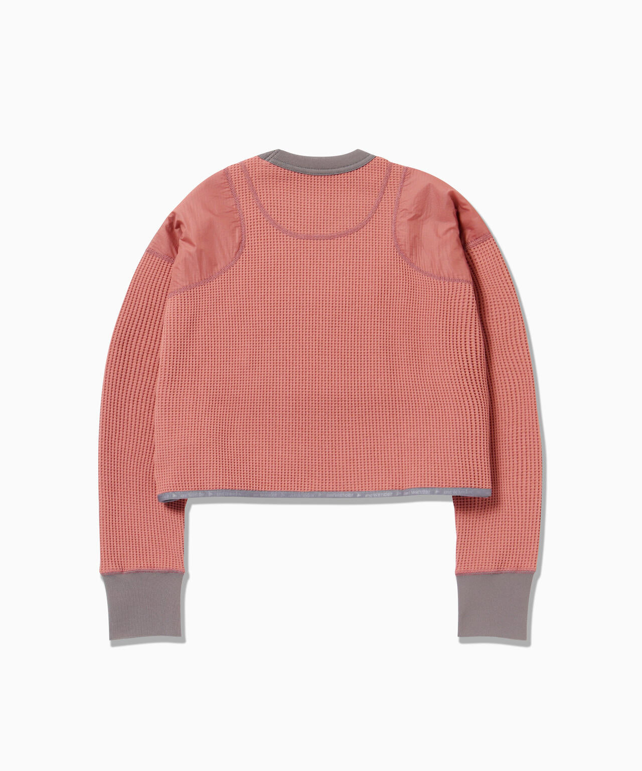PE waffle short length T (W) | ワッフル クロップドTシャツ | and
