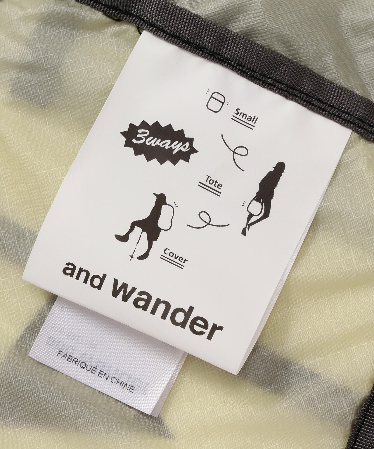 【アンドワンダー】バックパックレインカバー 30-40L ベージュ sil cover bag 3 | and wander（アンドワンダー） ｜【公式】通販mix