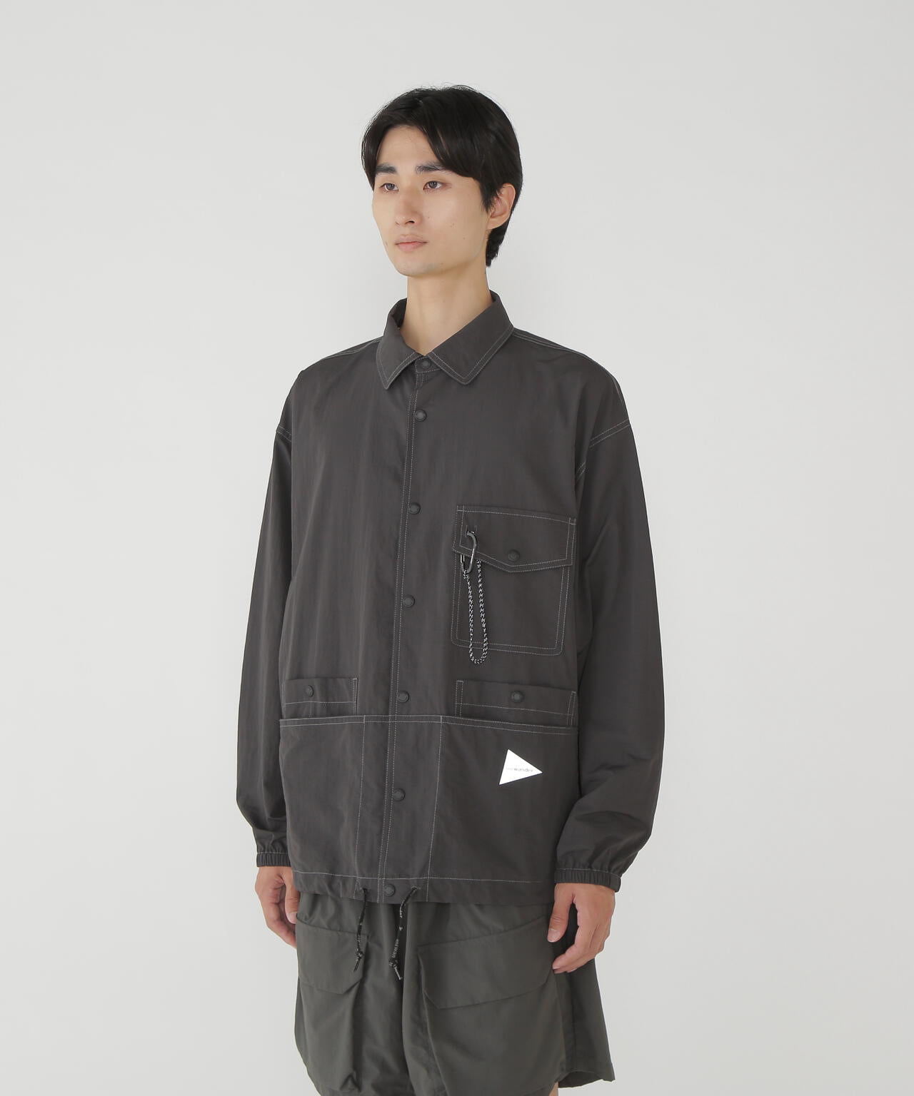 crinkled nylon shrits jacket