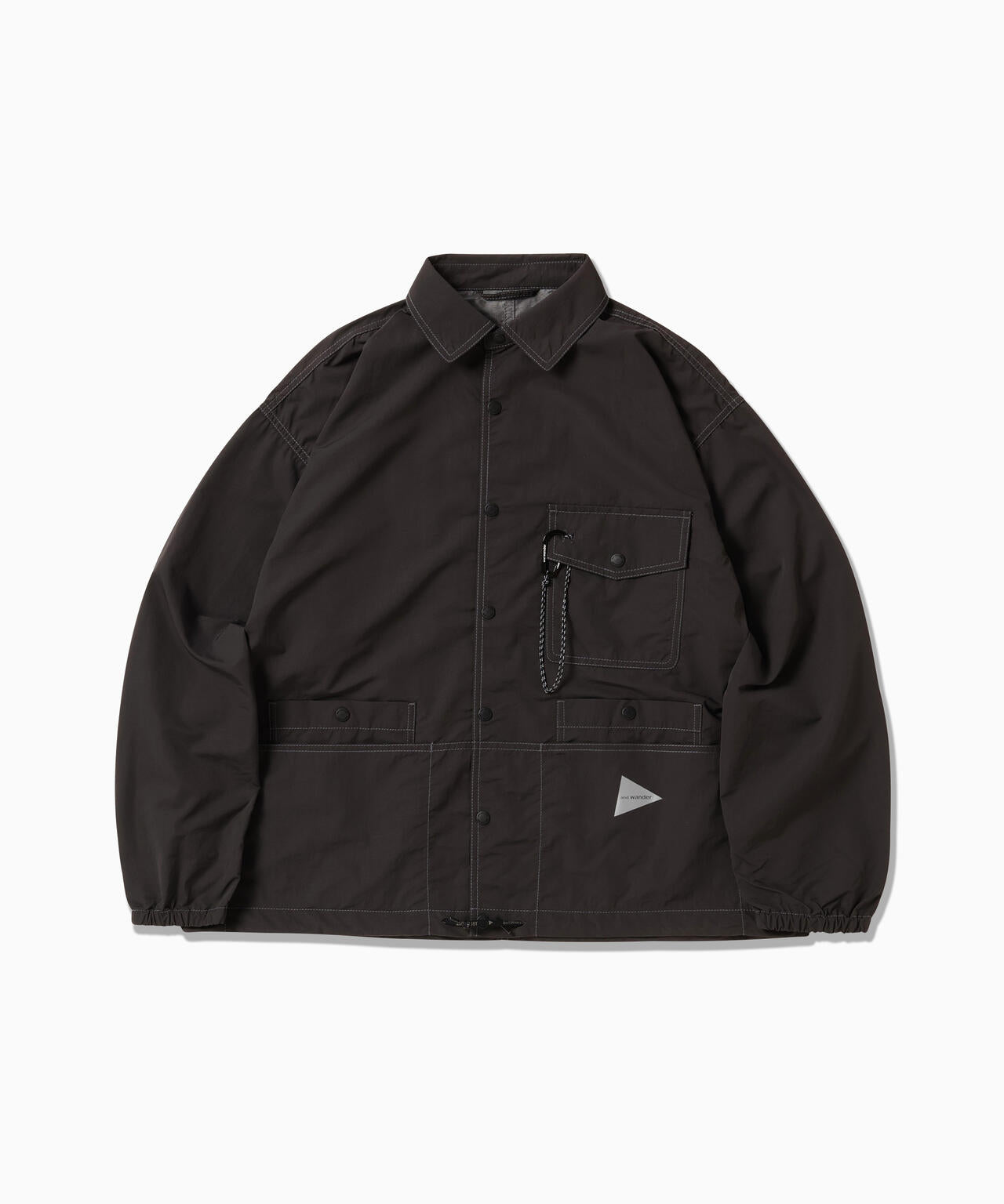 crinkled nylon shrits jacket | and wander（アンドワンダー
