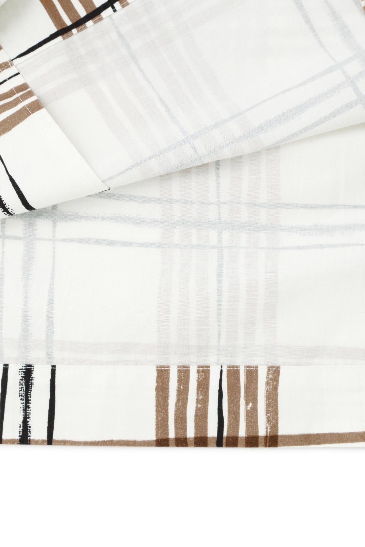 PAINTED CHECK COTTON LINEN