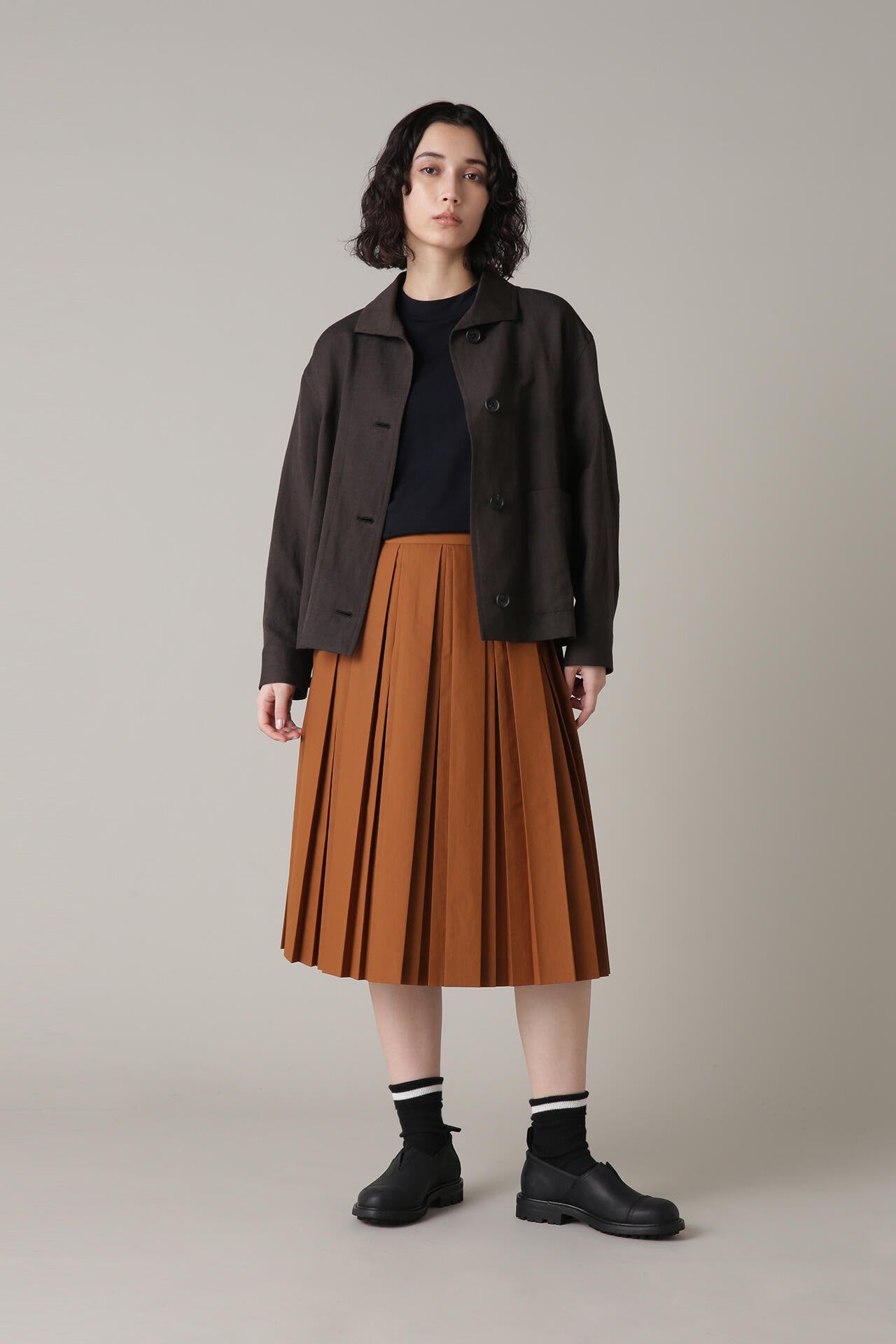 WOOL LINEN HOPSACK