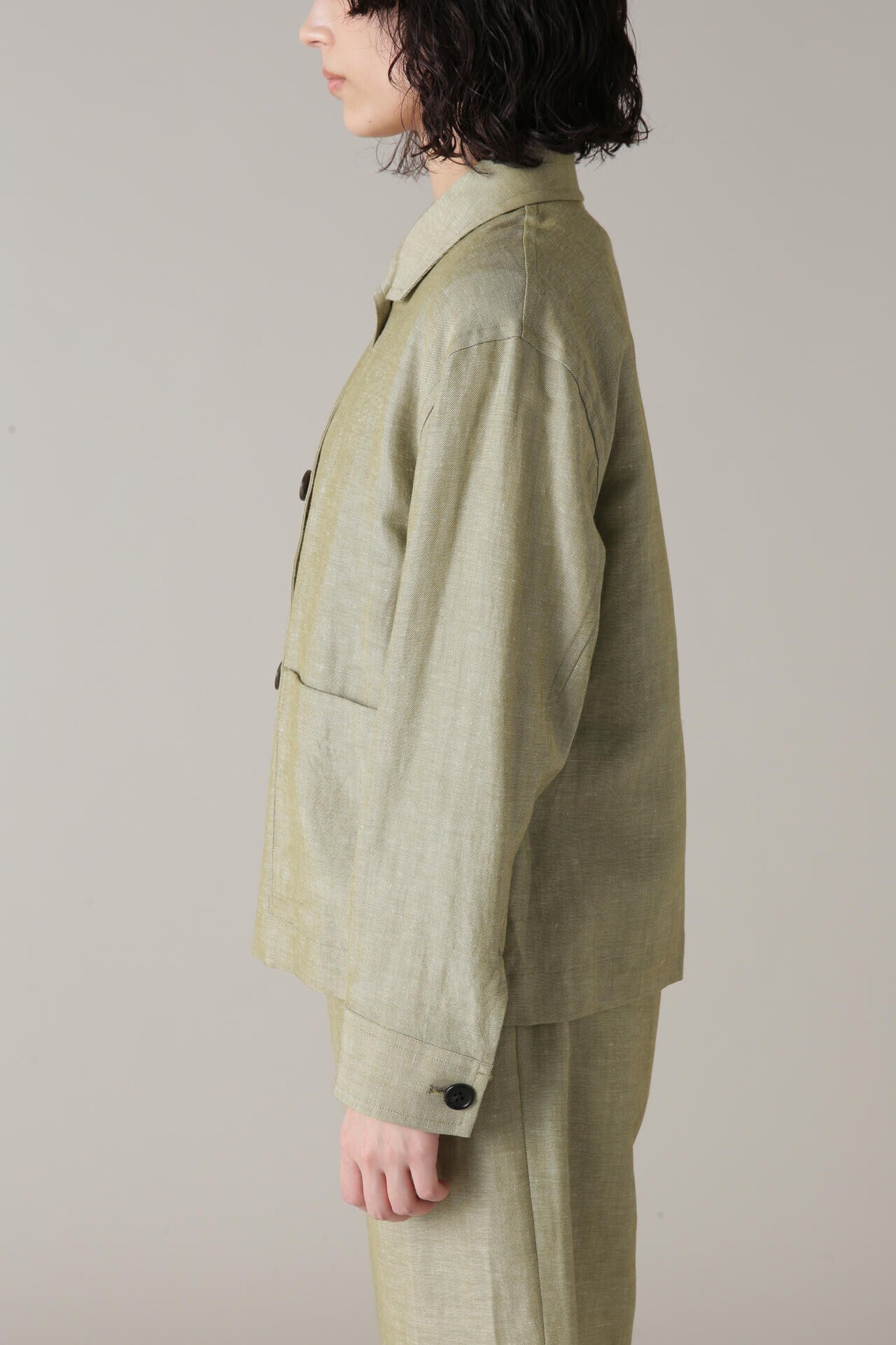 マーガレットハウエル WOOL LINEN HOPSACK JACKET 1 WOOL LINEN