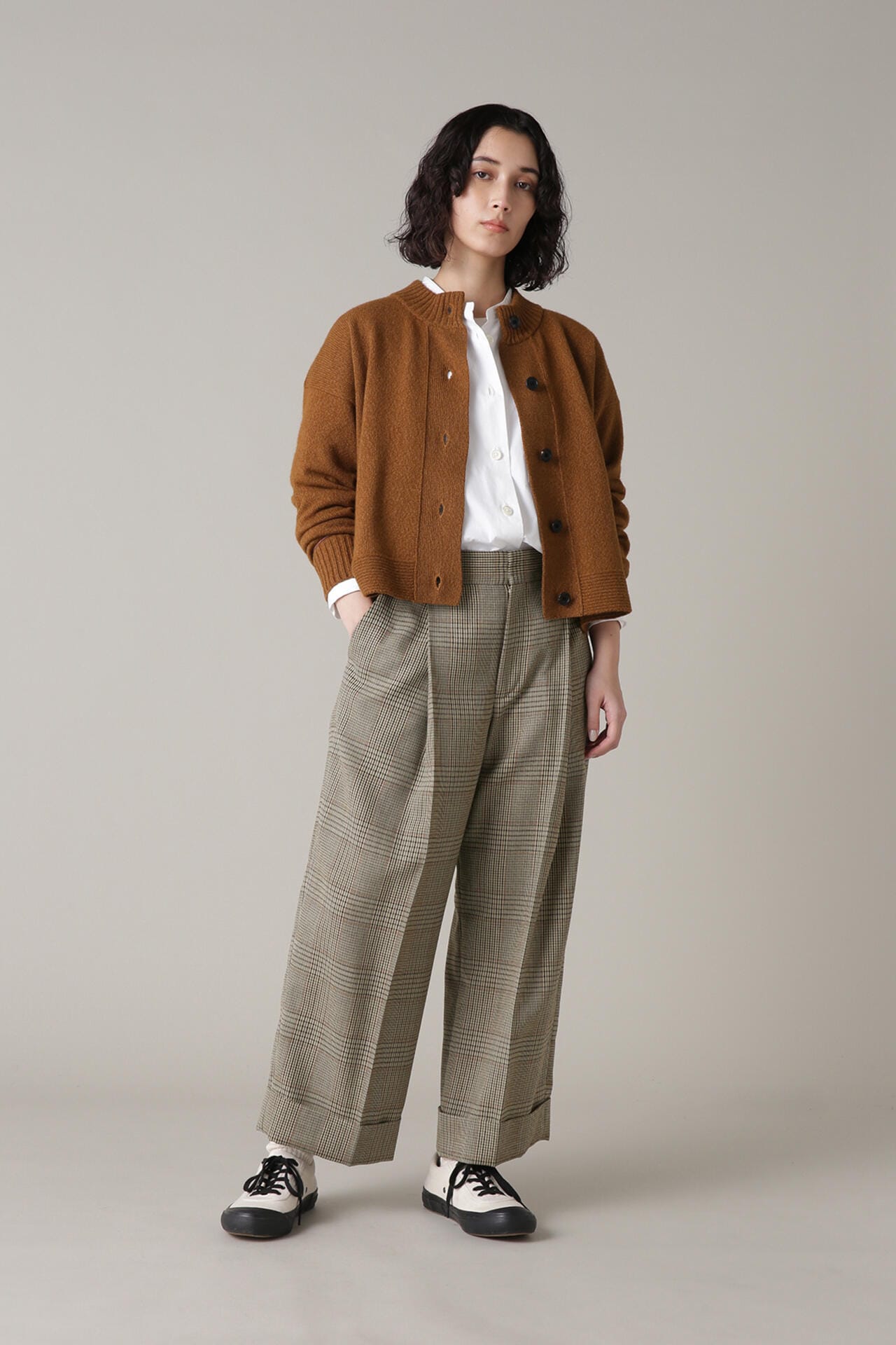 GLEN CHECK WOOL TWILL