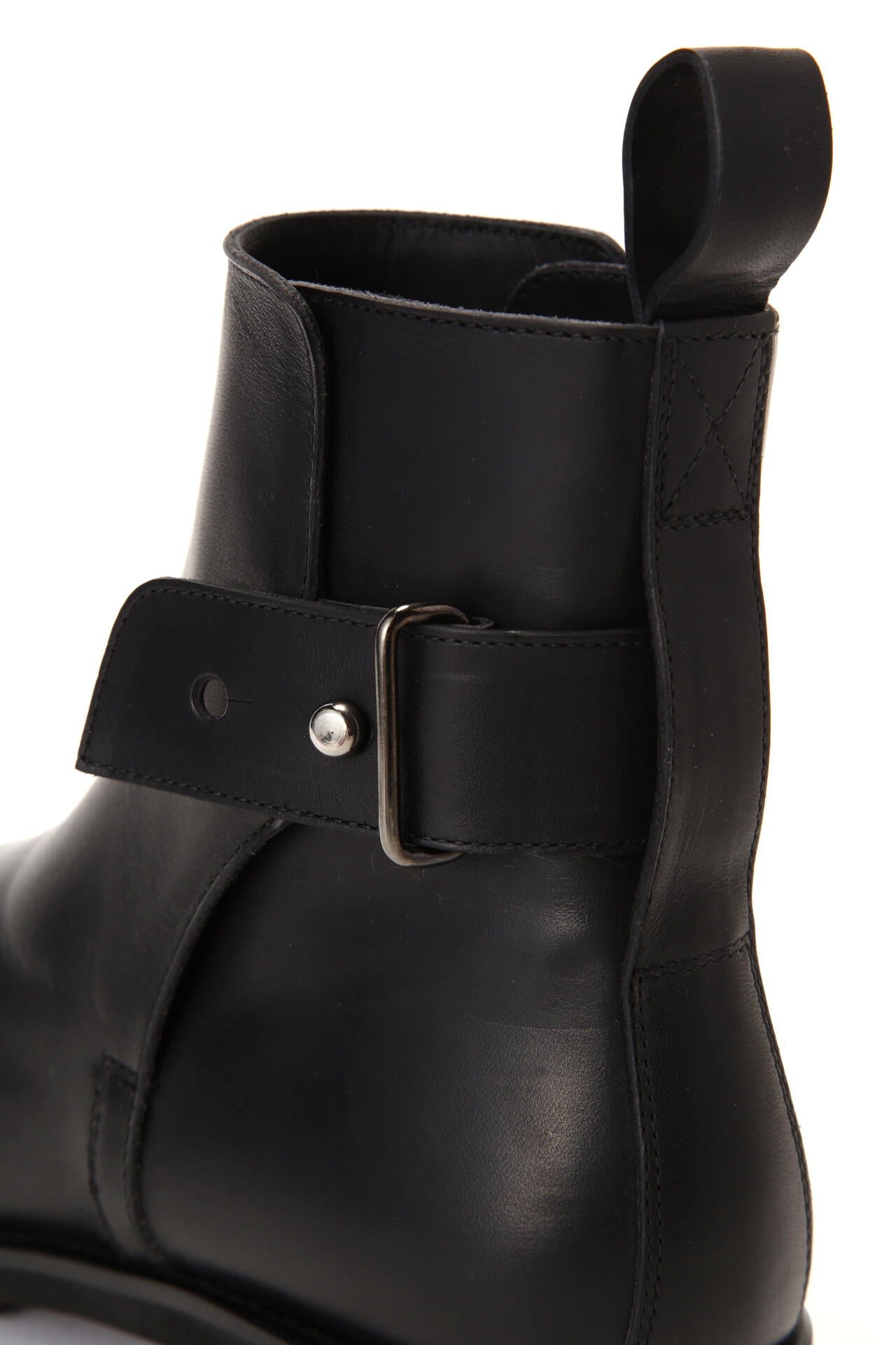 WOMEN LEATHER STUD STRAP BOOTS
