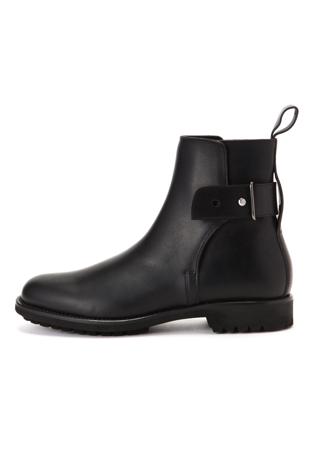 WOMEN LEATHER STUD STRAP BOOTS