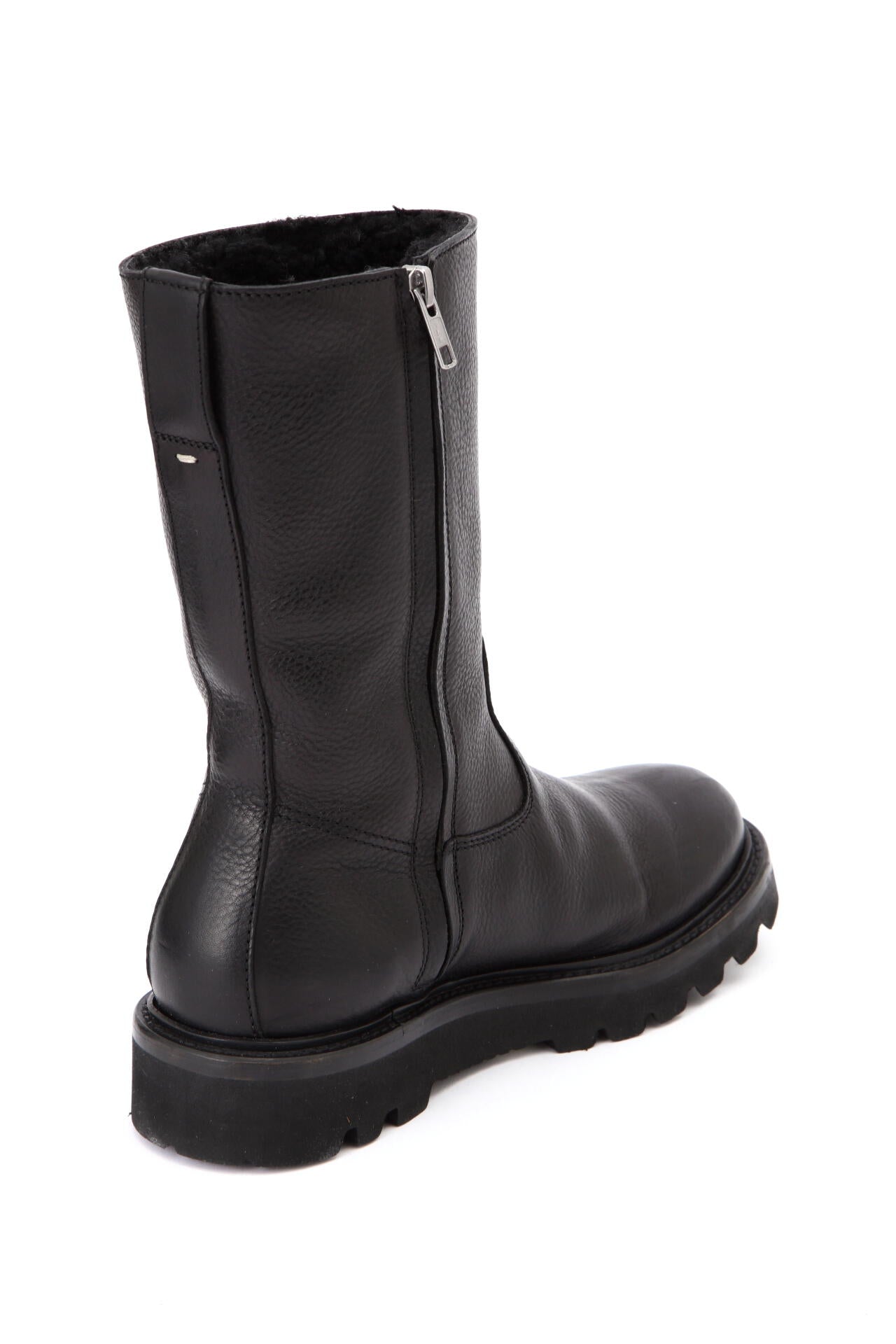 WOMEN LEATHER ZIP UP BOOTS