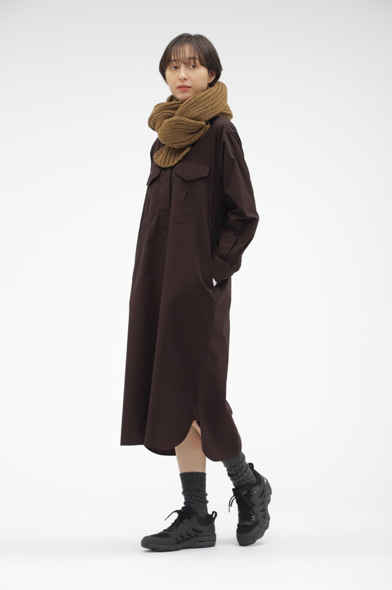 MERINO CASHMERE CHUNKY RIB SCARF