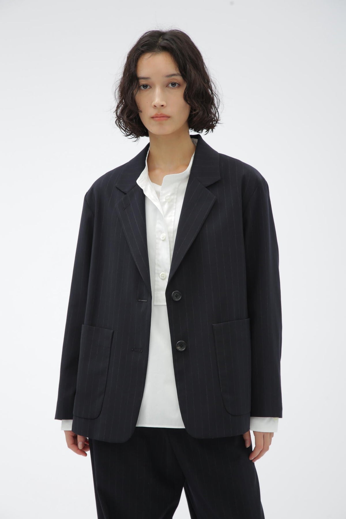 CHALK STRIPE HOPSACK WOOL | MARGARET HOWELL（マーガレット 