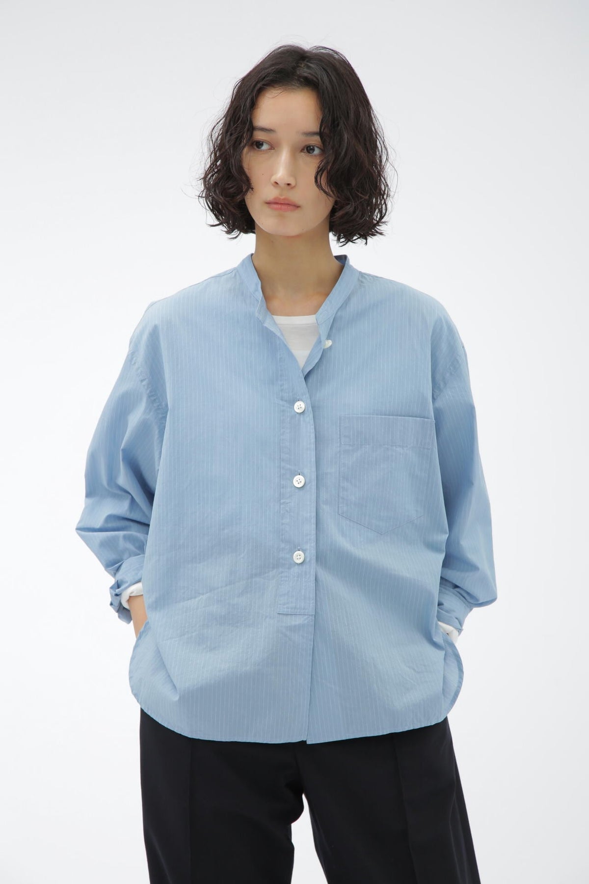 マーガレットハウエル ストライプシャツ ブラウス コットン 綿 サイズ1 