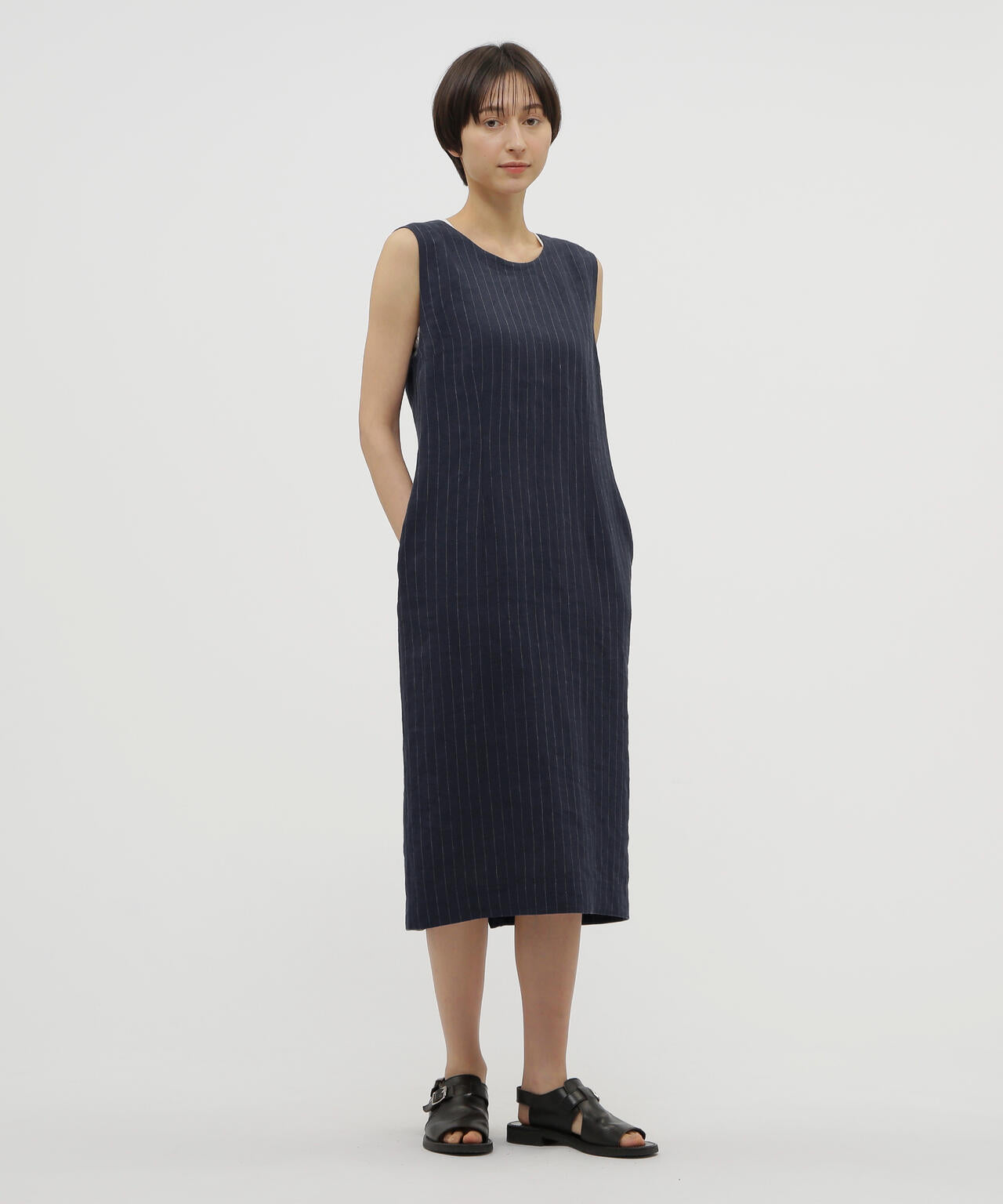 YARN DYED LINEN DRESS