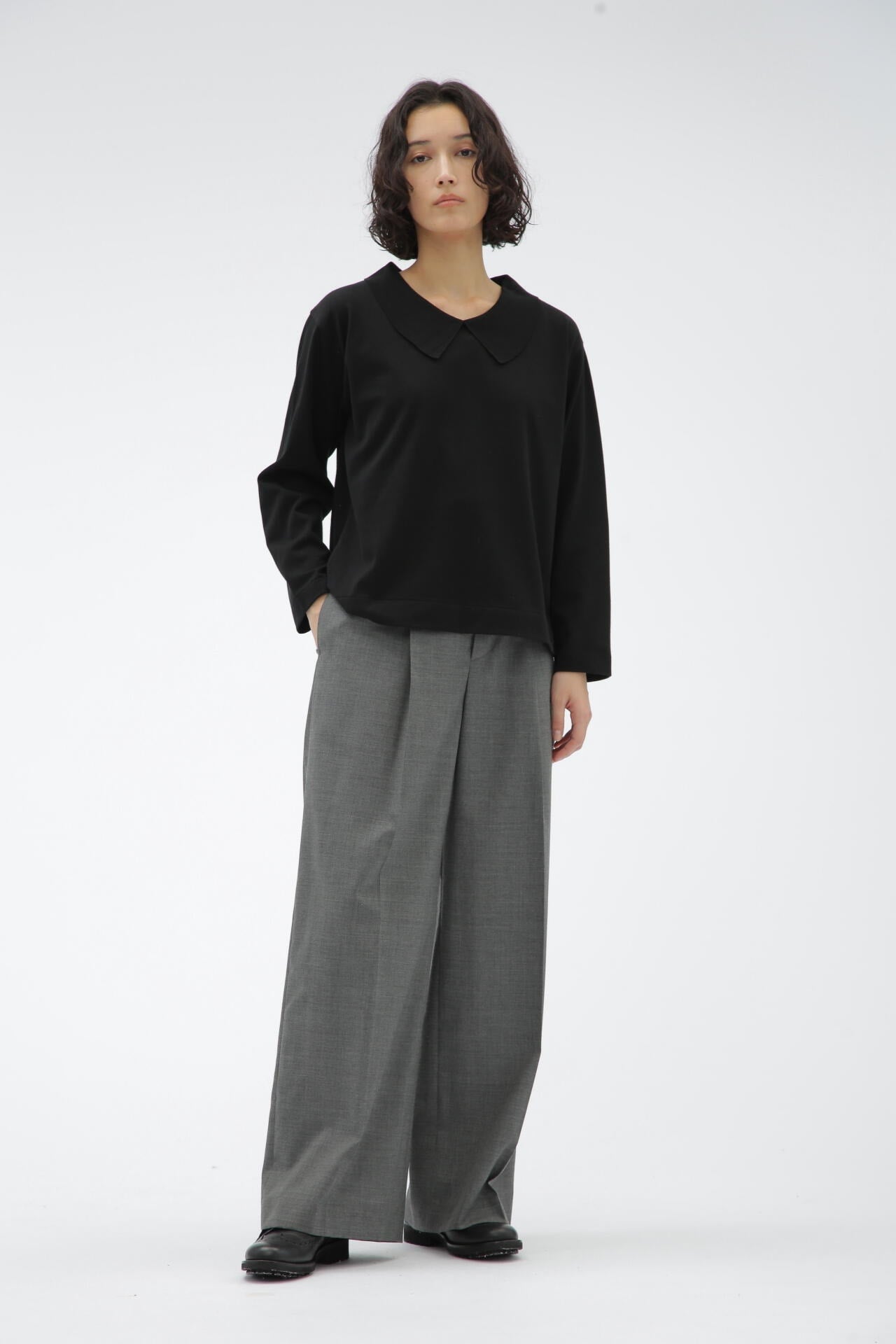 MARGARET HOWELL ジャケット/L/コットン/ブラック/黒/無地 COTTON SILK | MARGARET HOWELL（マーガレット・ハウエル