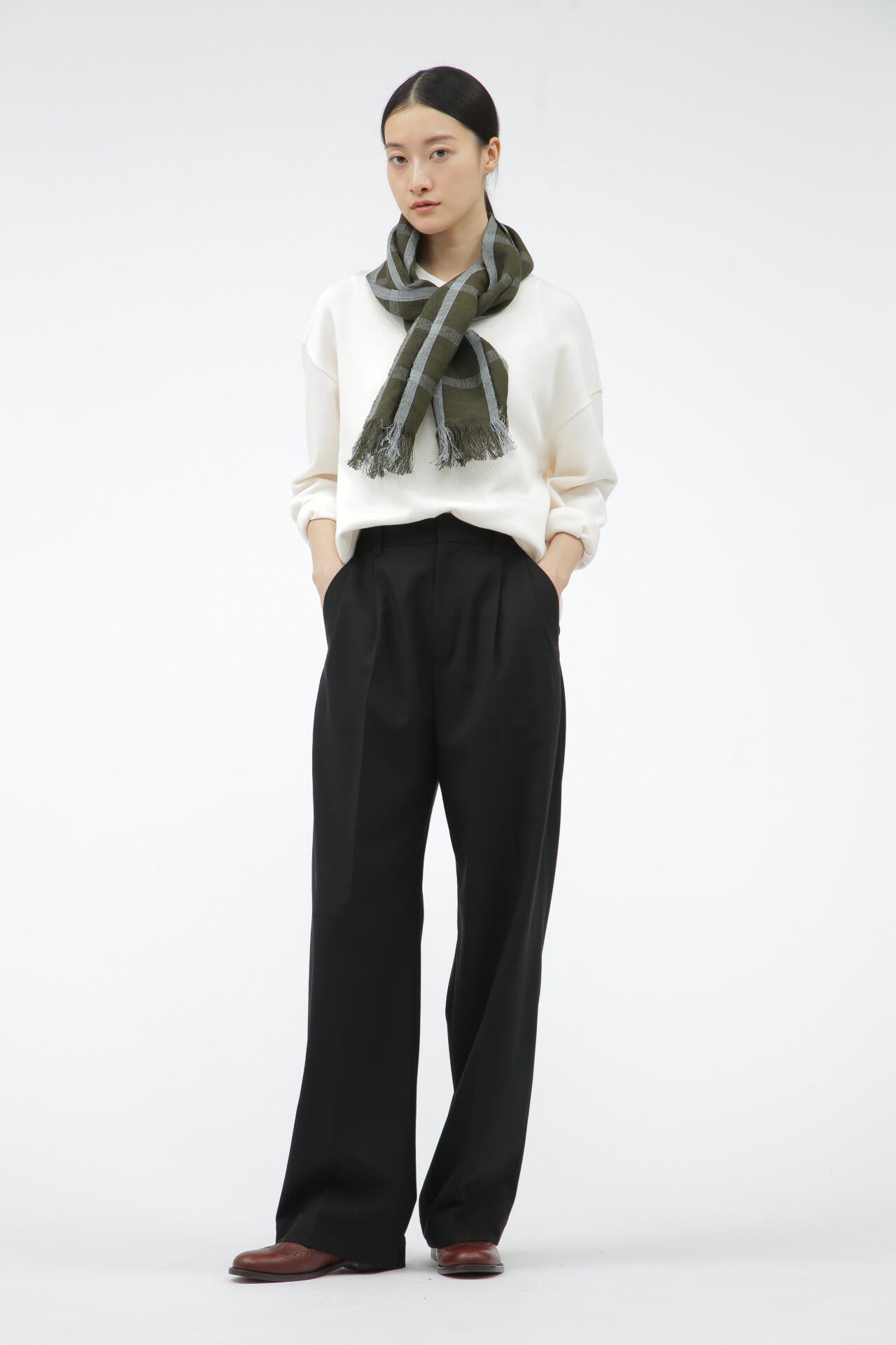 WINDOWPANE CHECK SCARF