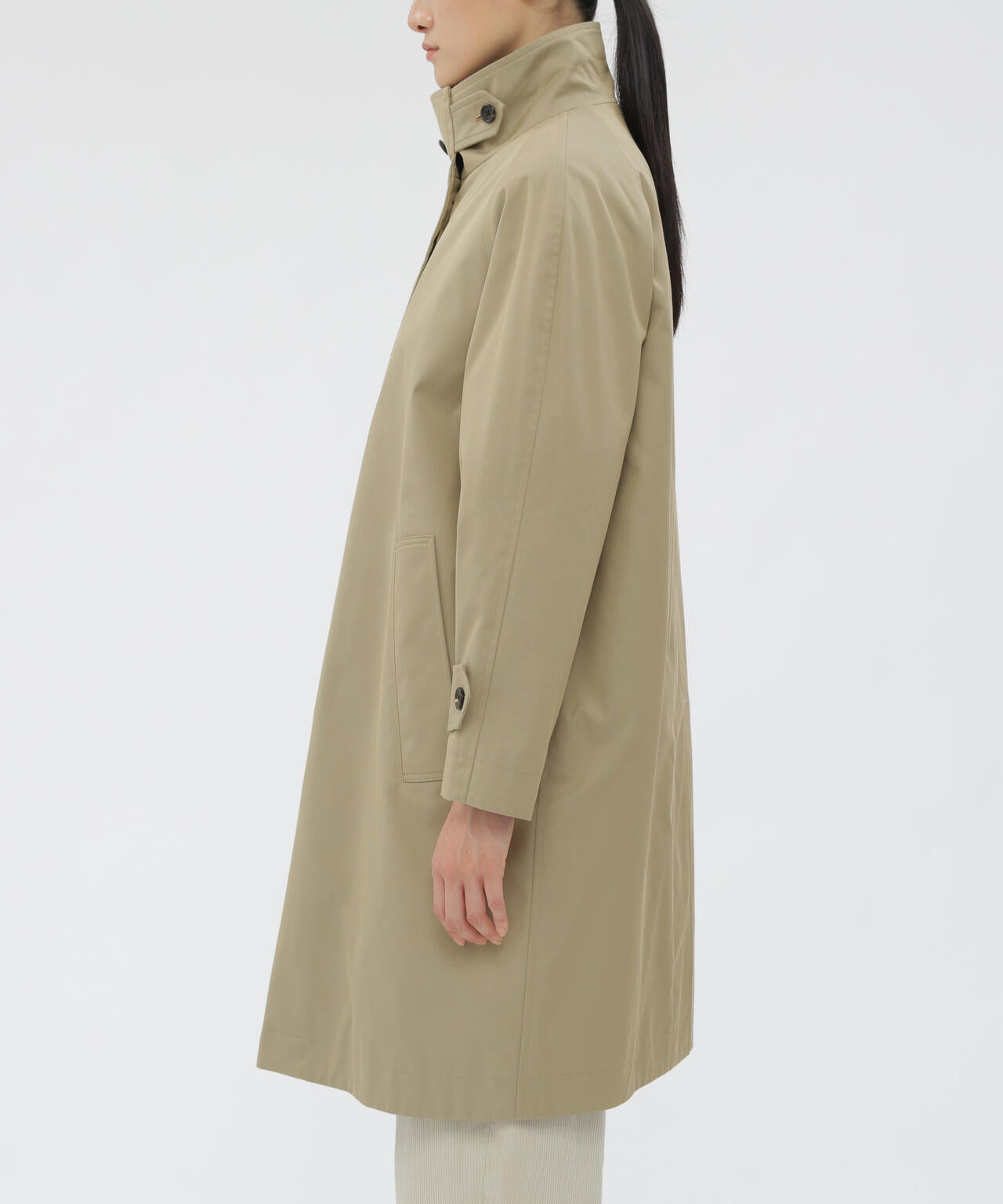 COTTON NYLON GABARDINE COAT