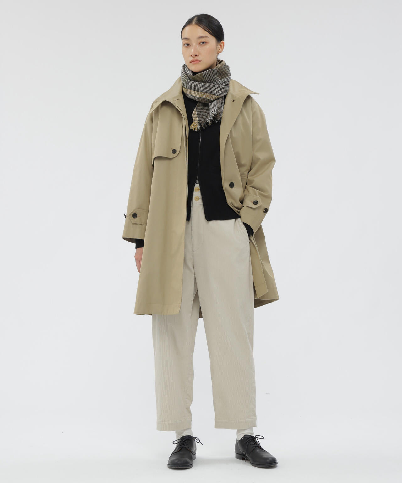 COTTON NYLON GABARDINE COAT