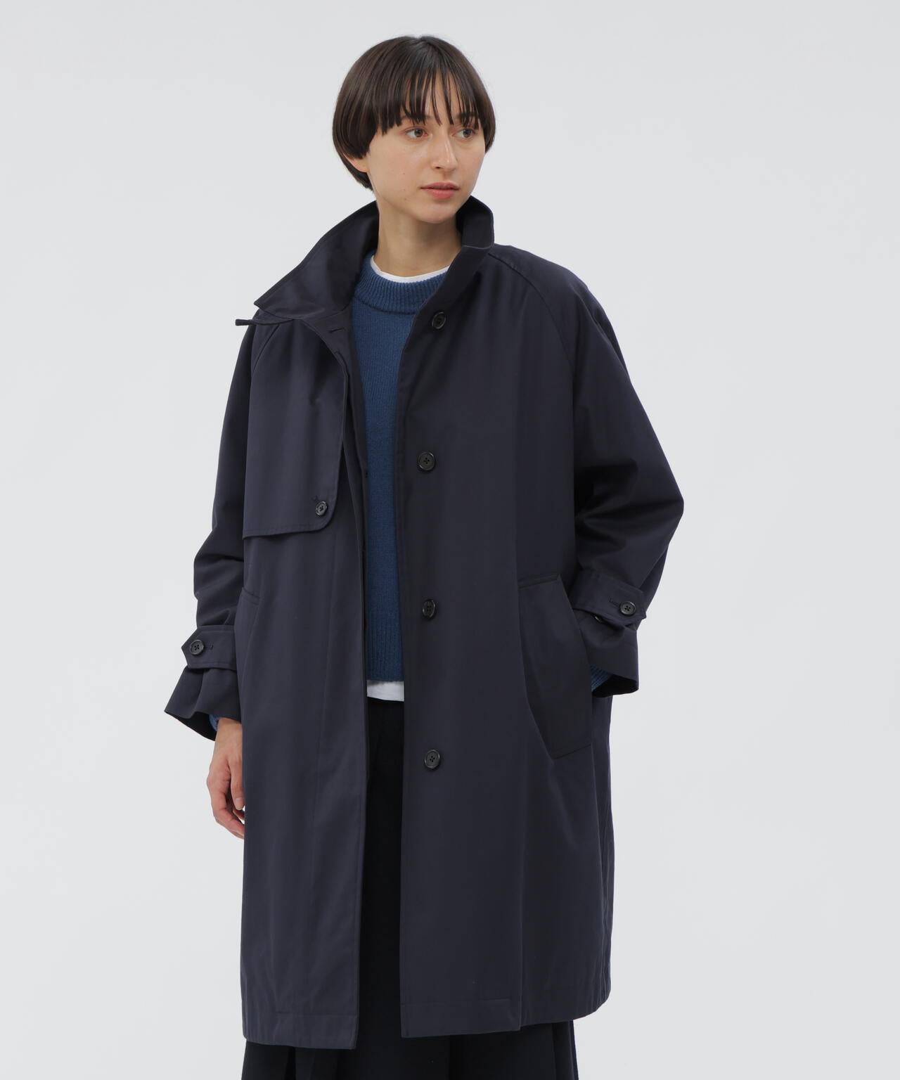 COTTON NYLON GABARDINE COAT