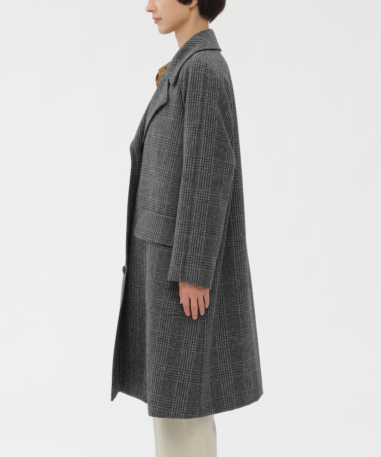 GLENCHECK WOOL COAT
