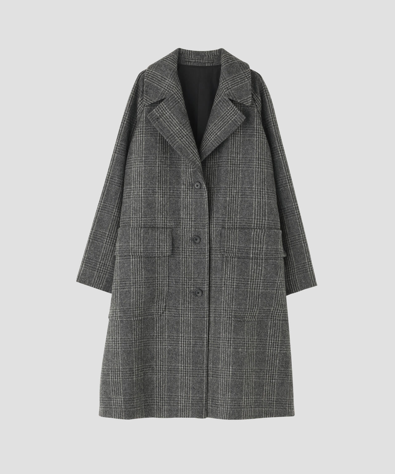 GLENCHECK WOOL COAT