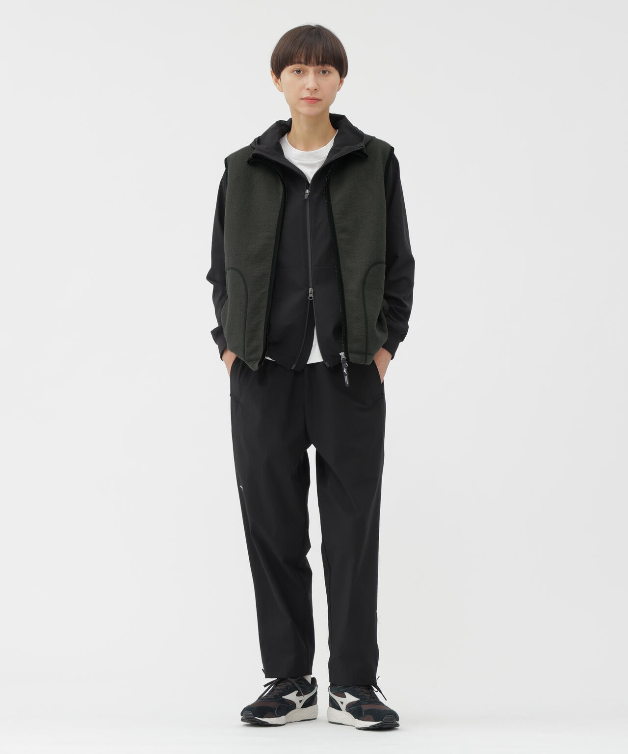 STRETCH POLYESTER HEAVY POPLIN BLOUSON