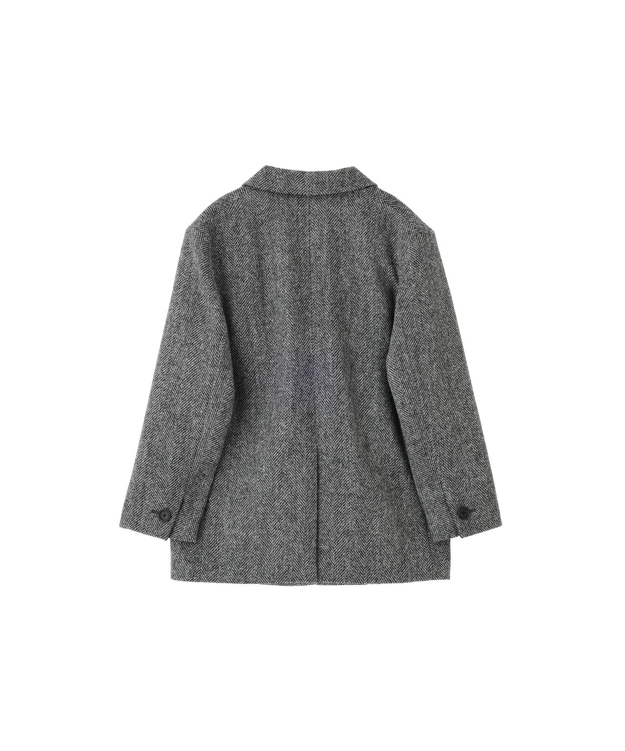 WIDE HERRINGBONE WOOL JACKET