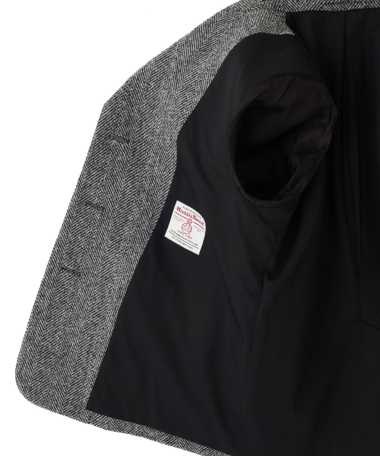 WIDE HERRINGBONE WOOL JACKET