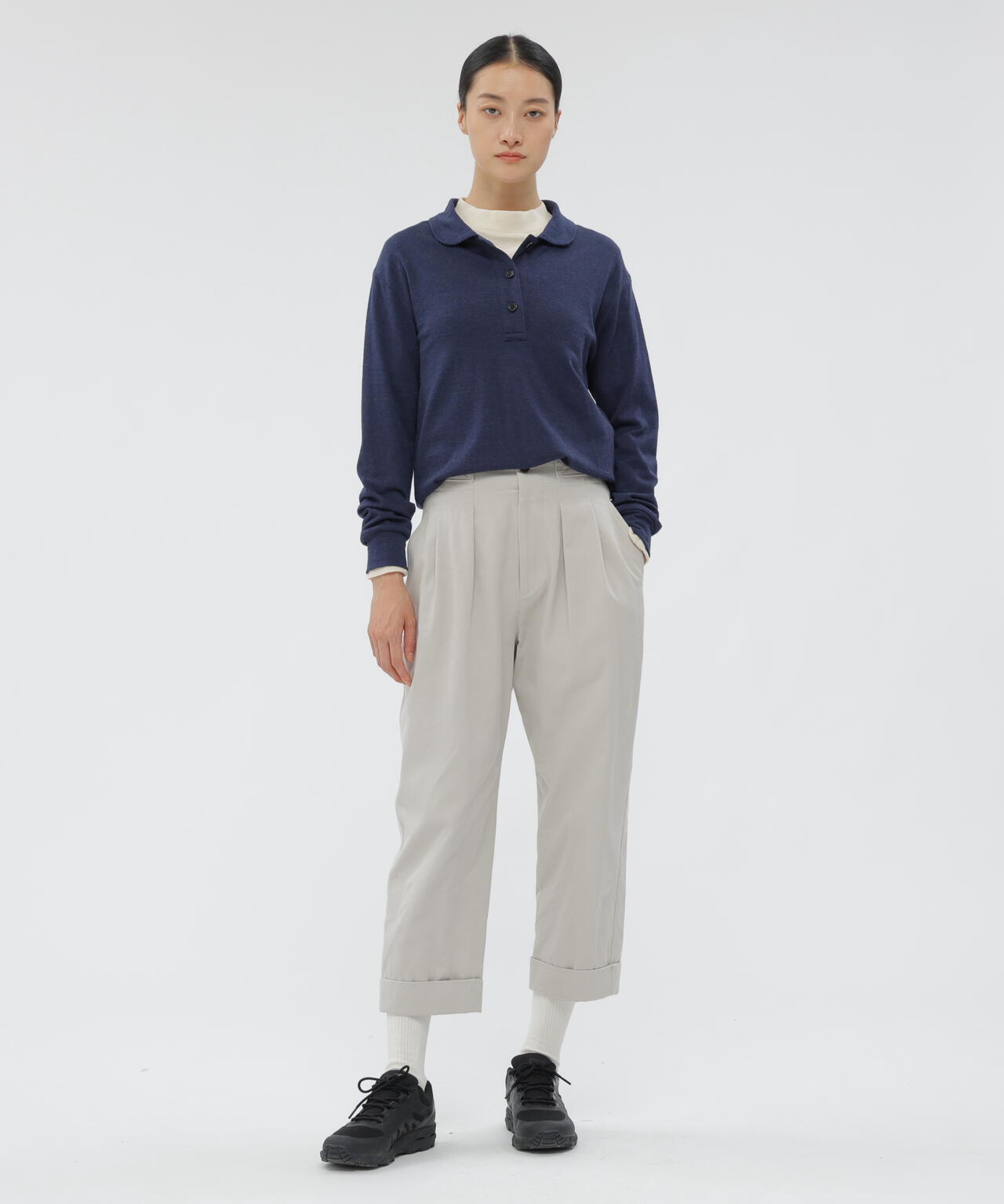 マーガレットハウエル　BRUSHED WOOL COTTON TWILL WOOL COTTON TWILL TROUSERS | MARGARET HOWELL（マーガレット