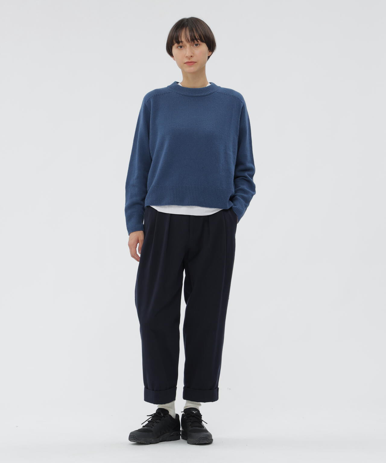 BRUSHED COTTON TWILL TROUSERS