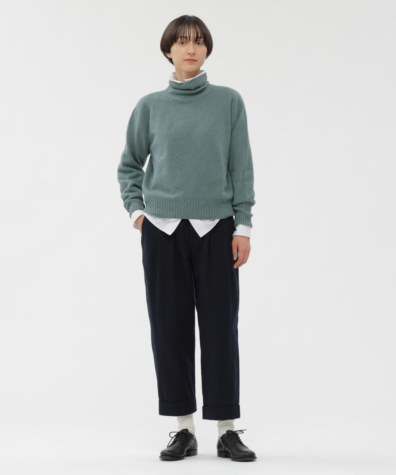 BRUSHED COTTON TWILL TROUSERS