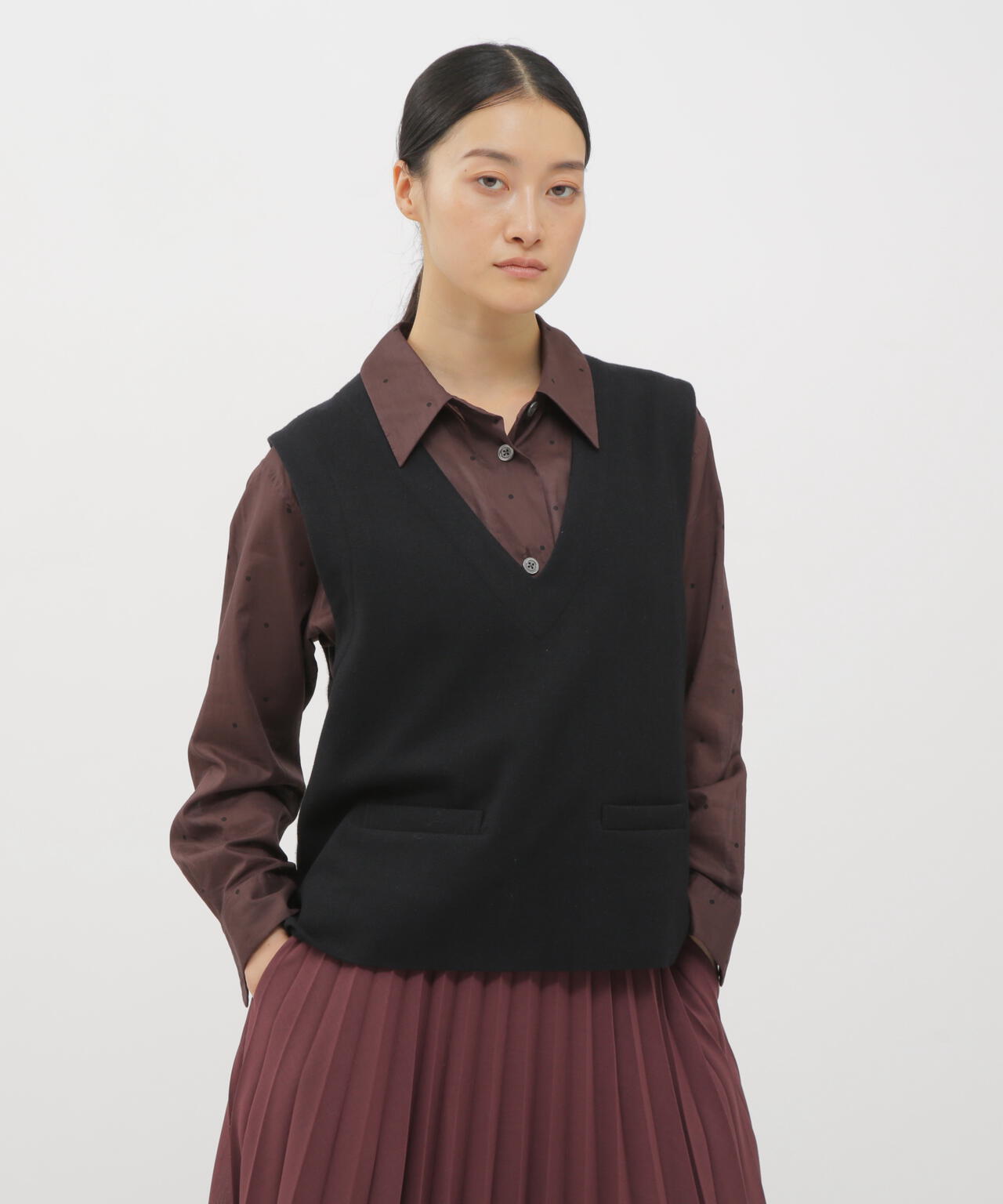MILLED WOOL TWILL SHIRT | MARGARET HOWELL（マーガレット・ハウエル